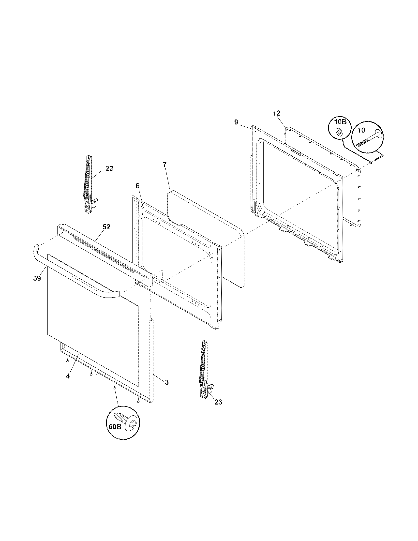 Kenmore 79090900603 door diagram