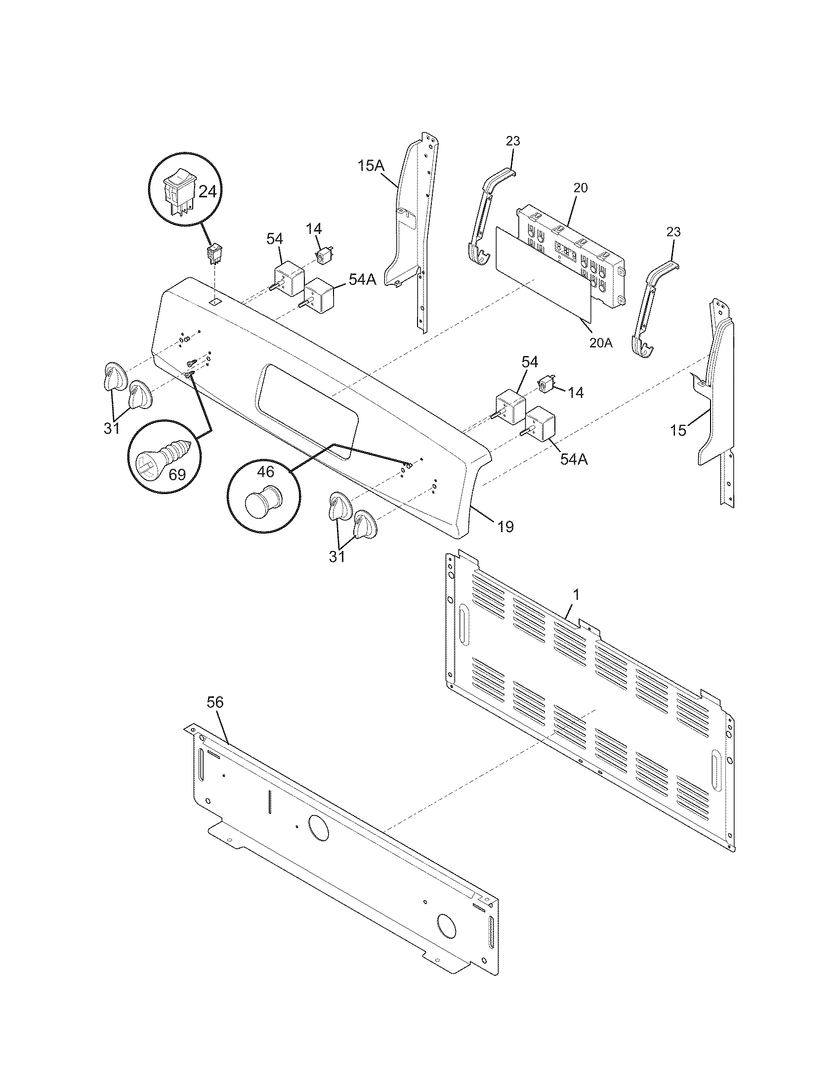 Kenmore 79094102701 backguard diagram