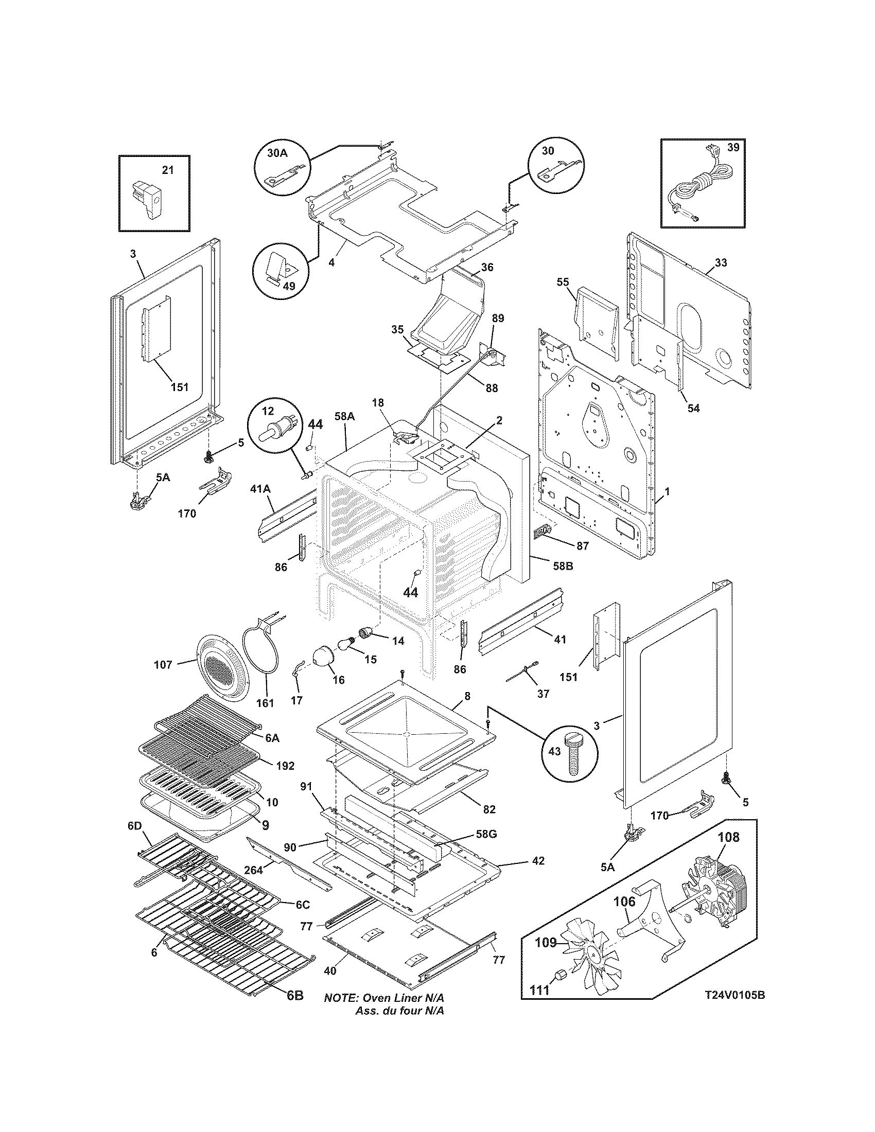 Kenmore Elite 79079423603 body diagram