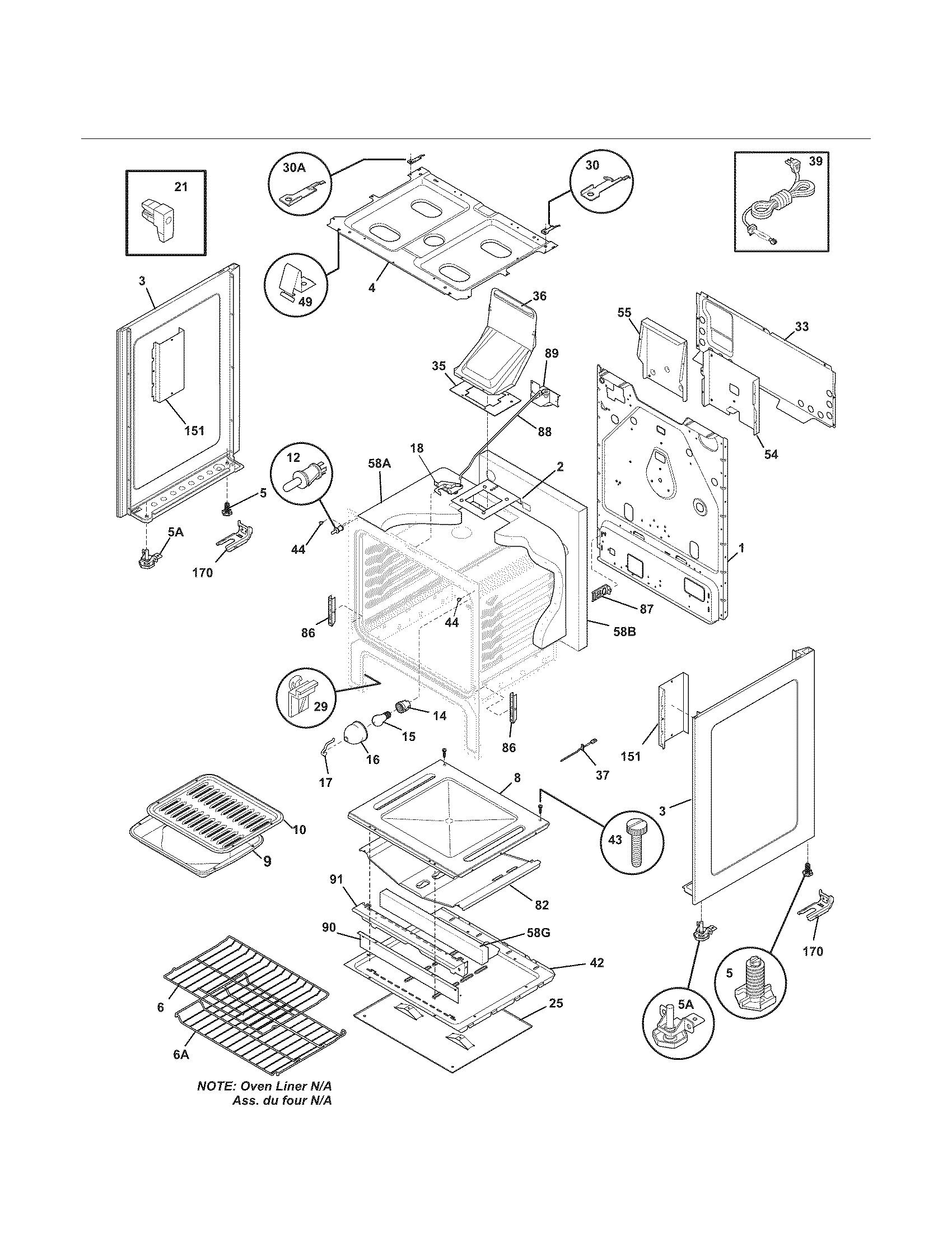 Kenmore 79071389703 body diagram