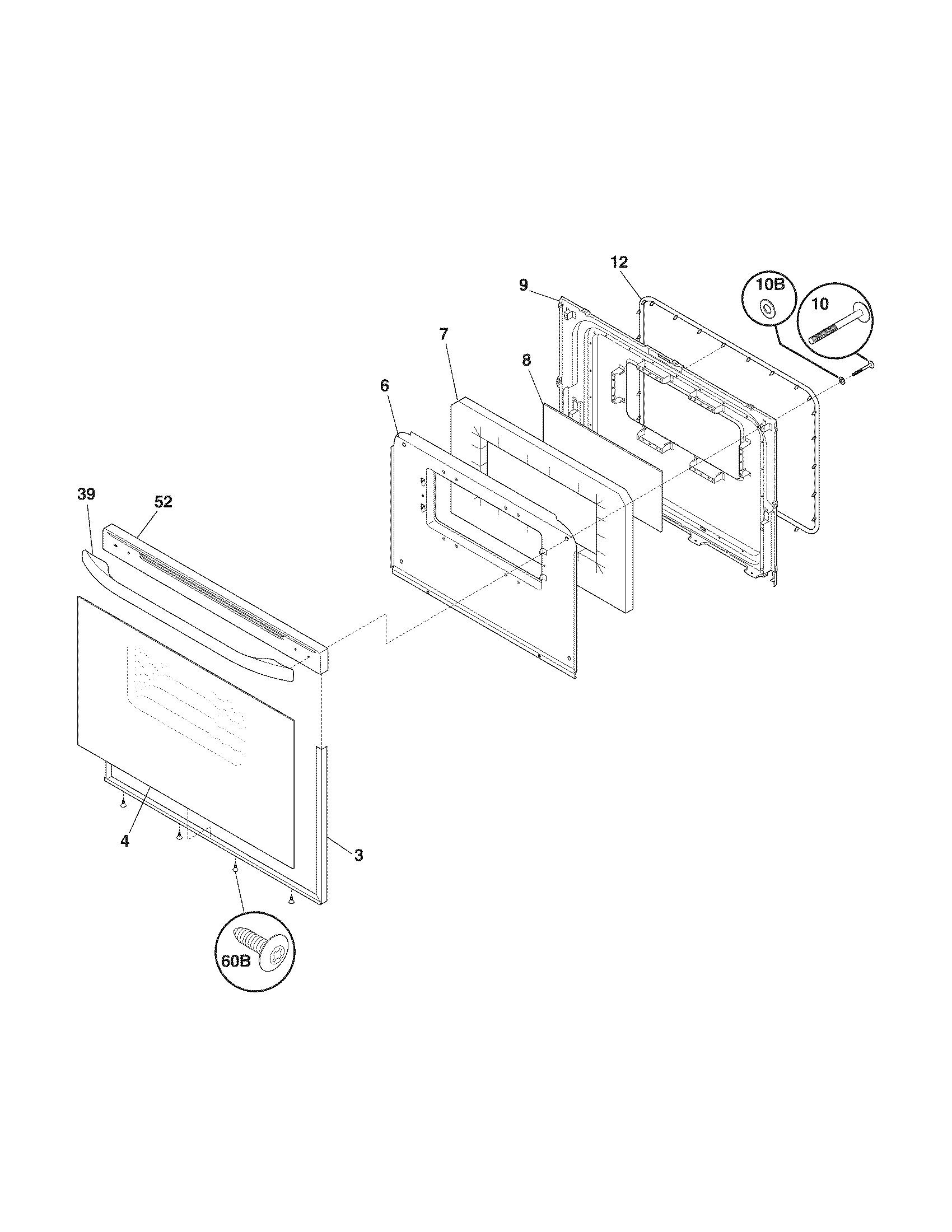 Kenmore 79090834603 door diagram