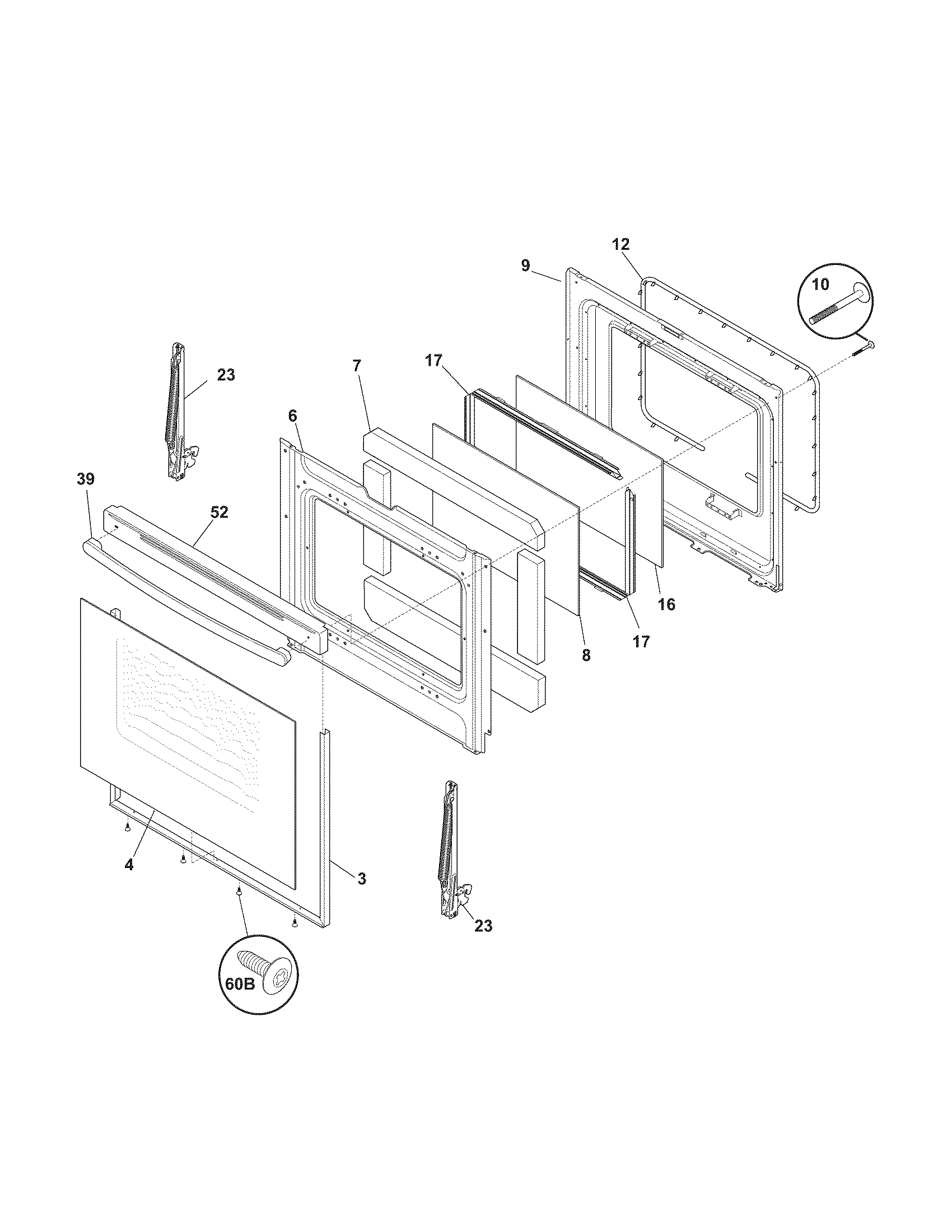 Kenmore 79097442800 door diagram