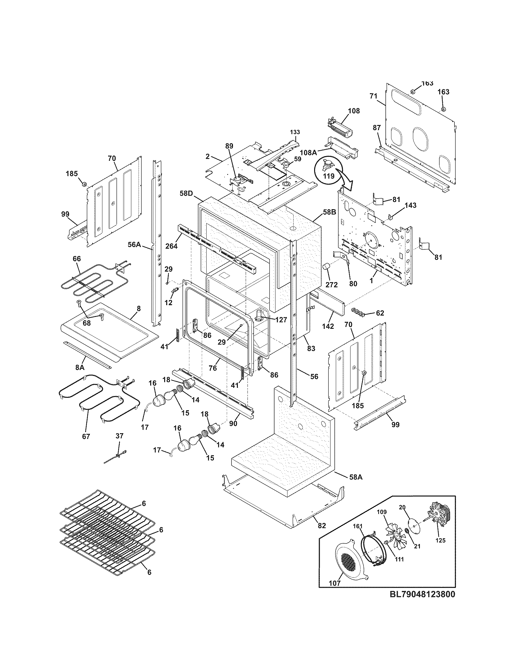 Kenmore Elite 79048122800 lower oven diagram