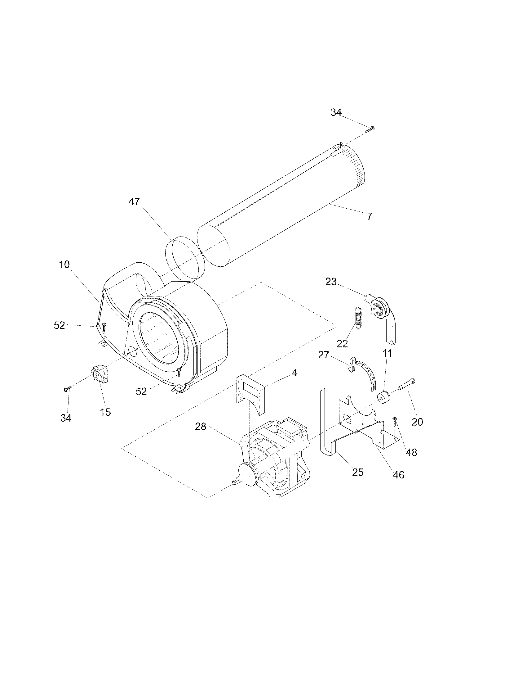 Kenmore 41798042701 motor diagram
