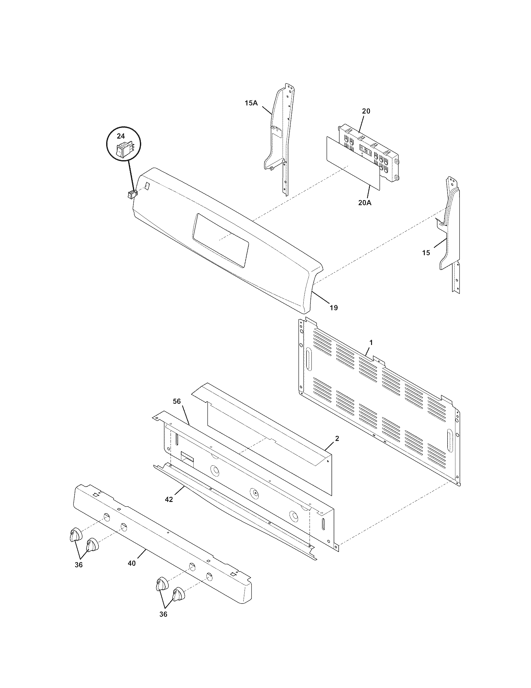 Kenmore 79071372703 backguard diagram