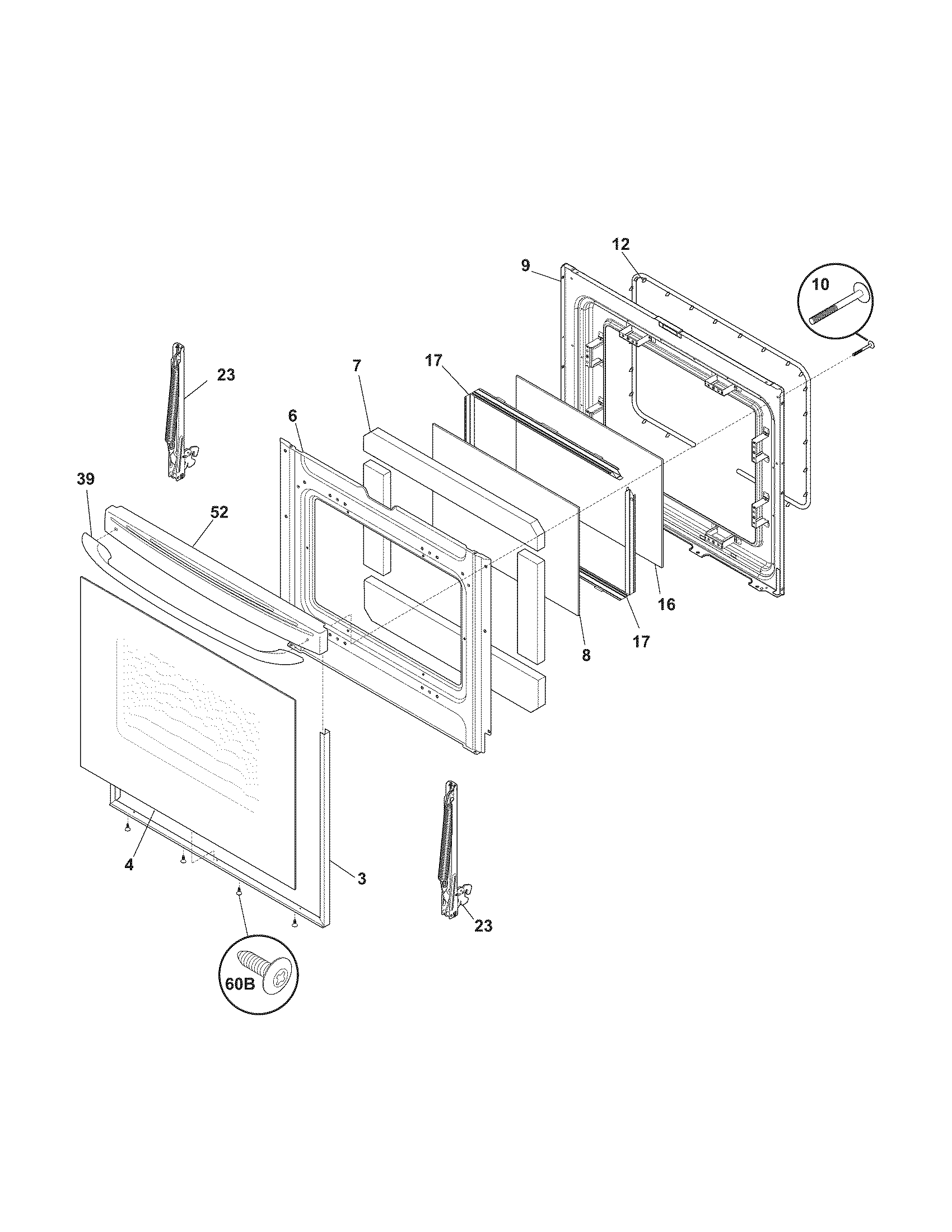 Kenmore 79071372703 door diagram