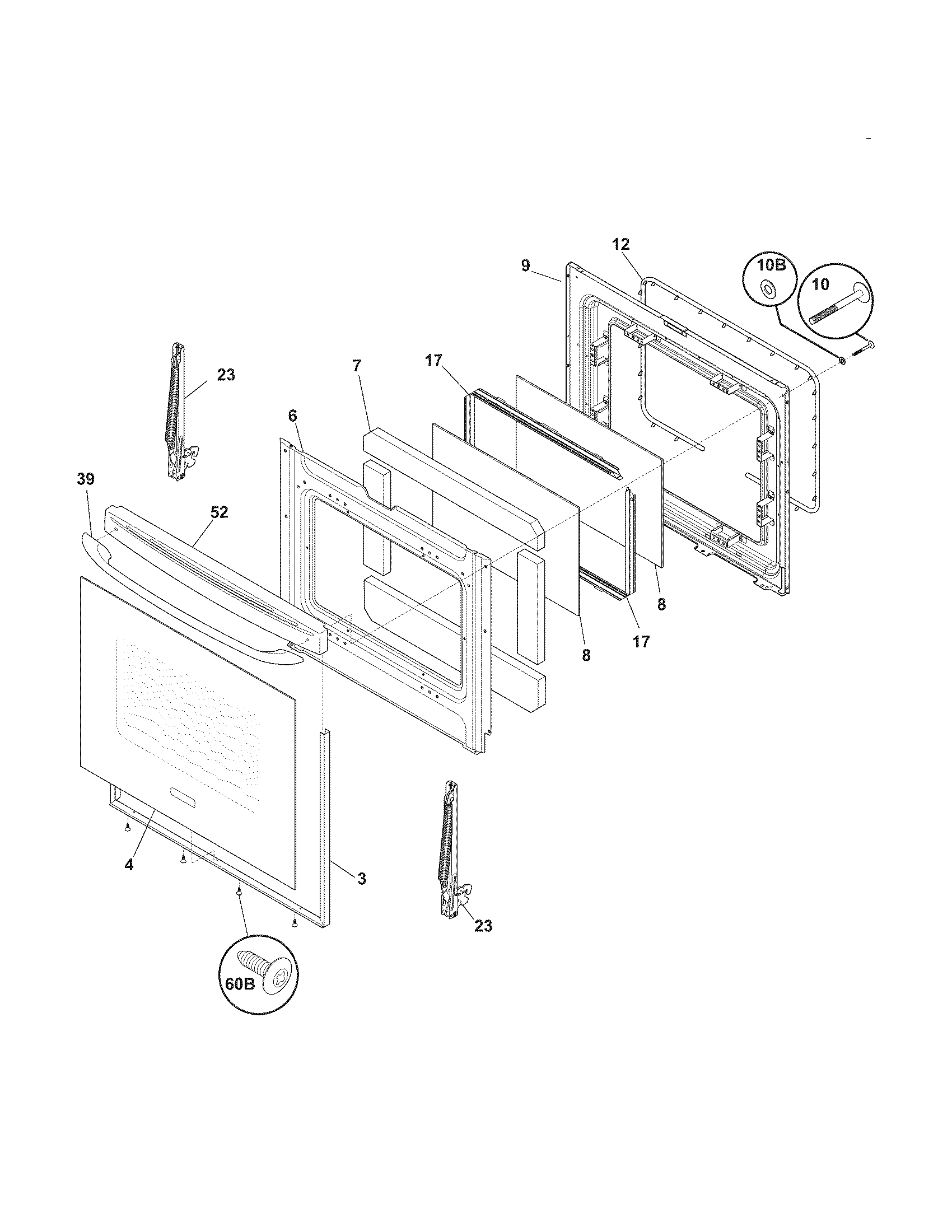 Kenmore 79078862803 door diagram