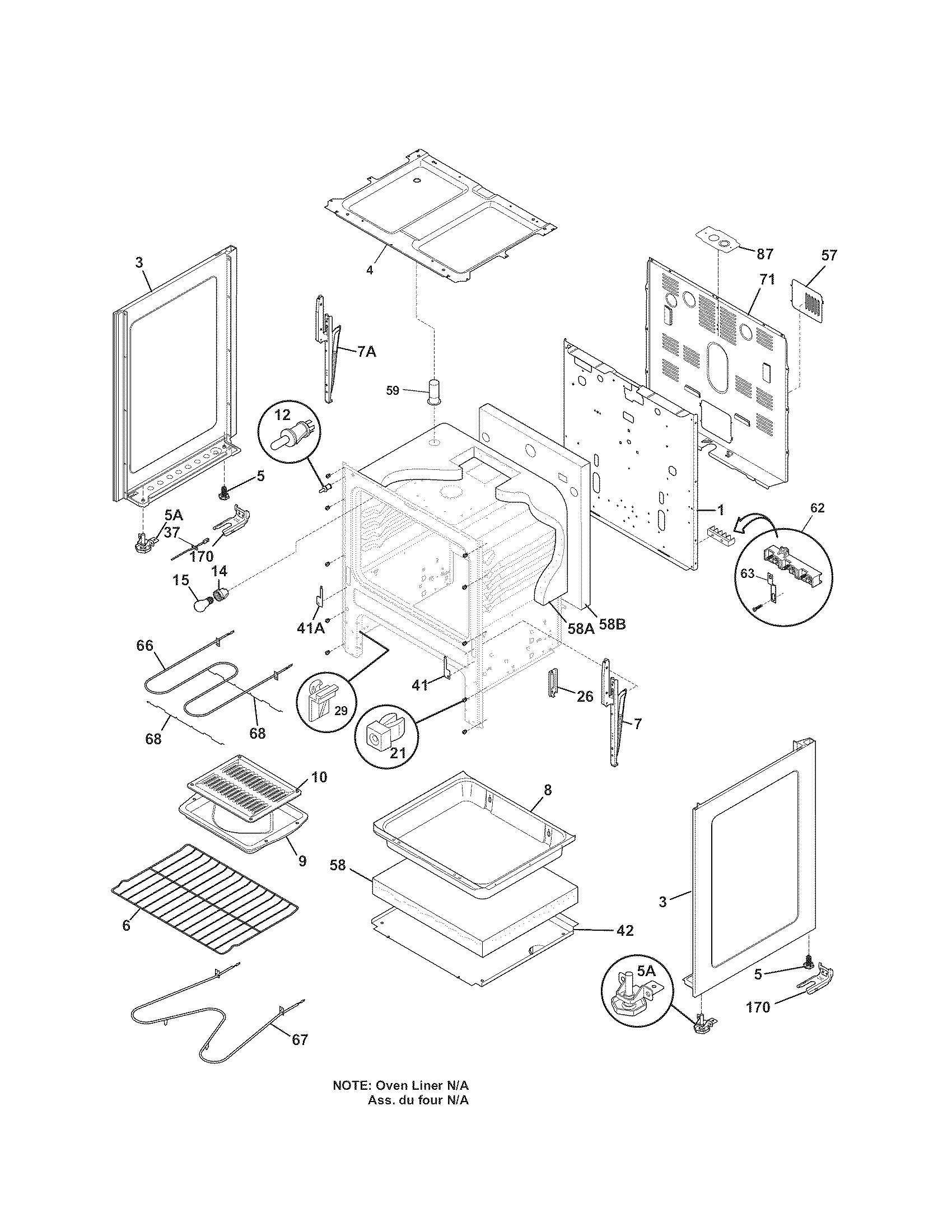 Kenmore 79091073703 body diagram