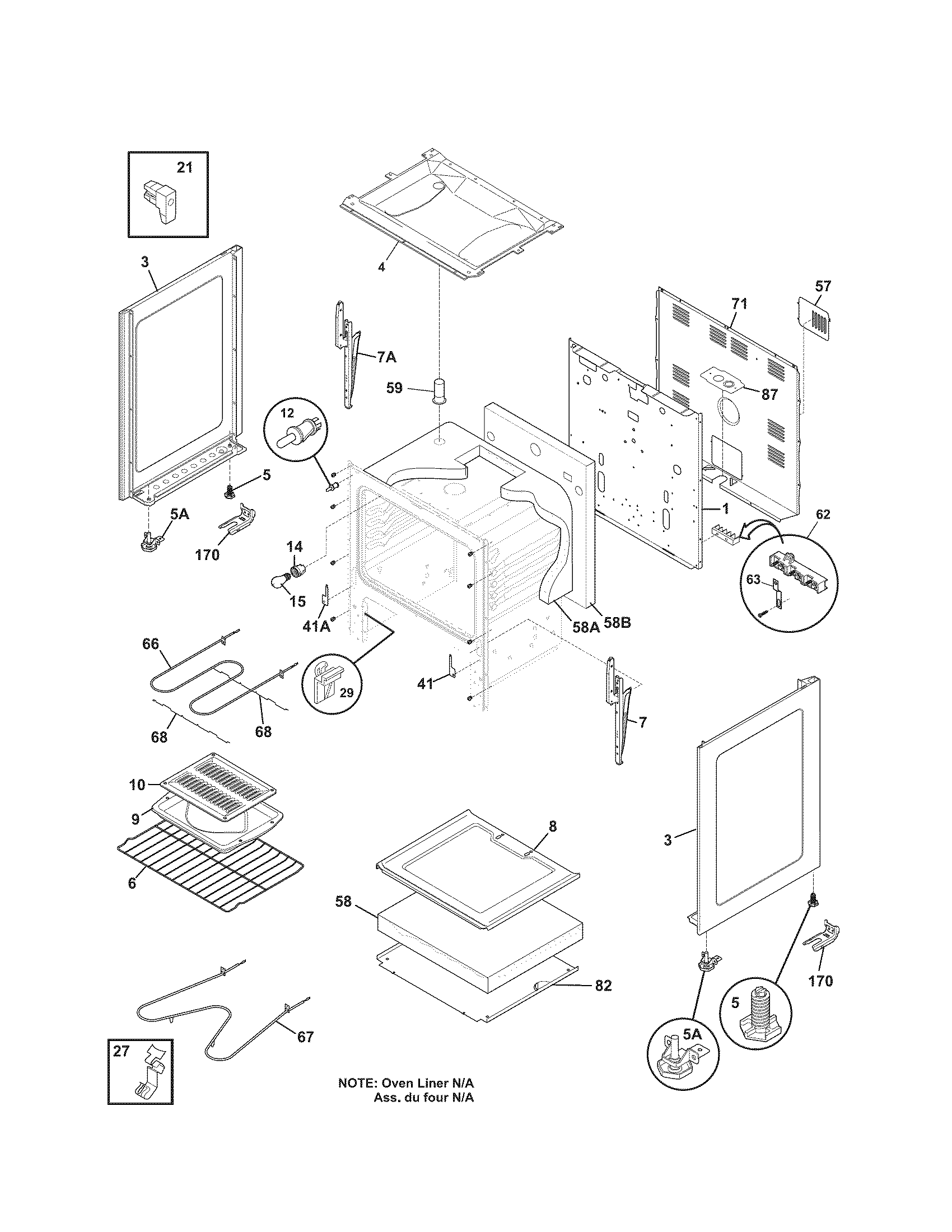 Kenmore 79064091307 body diagram
