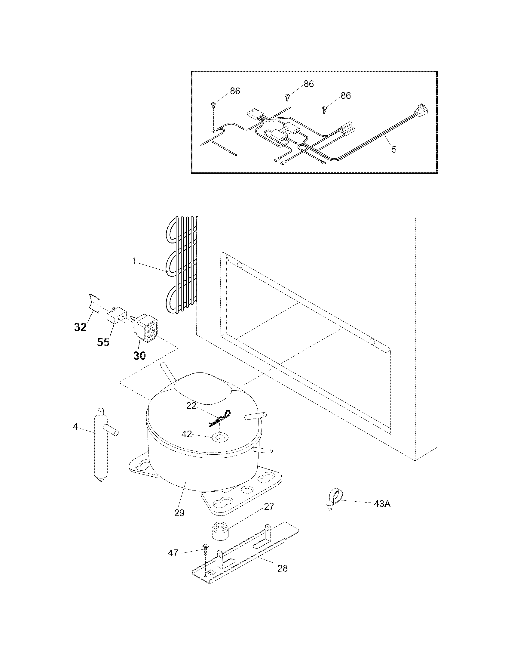 Frigidaire FCCS201FW3 system diagram