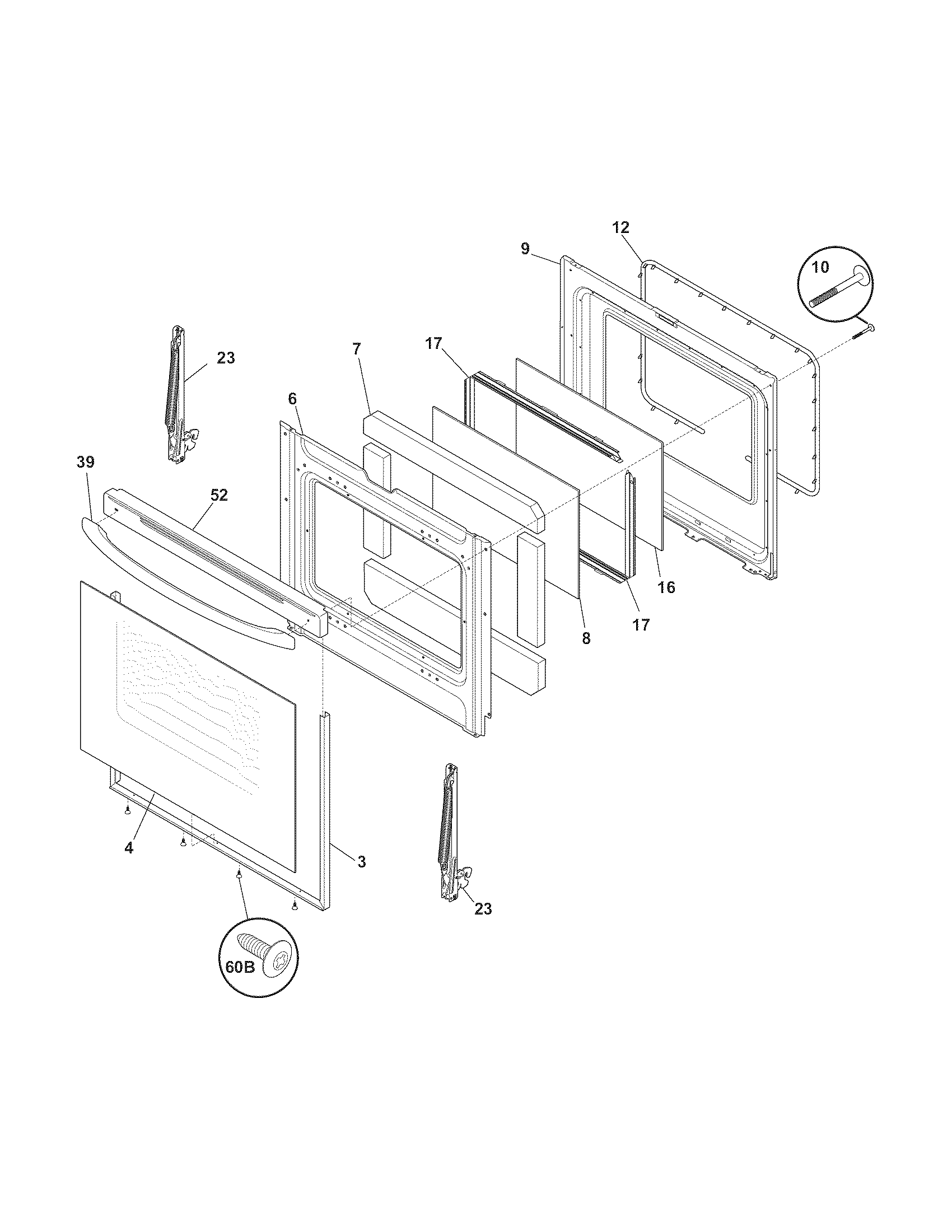 Kelvinator KEF355ESF door diagram