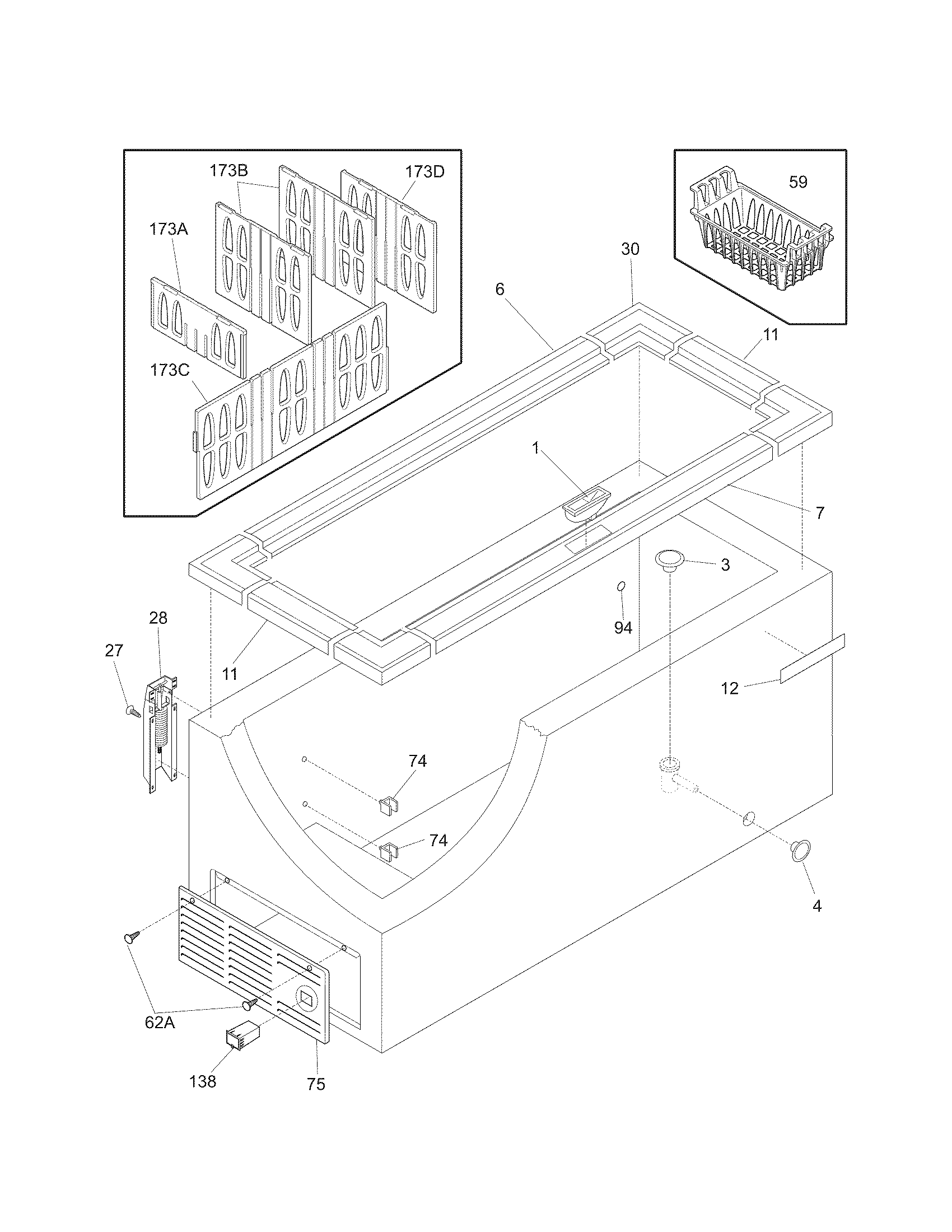 Kenmore Elite 25316582103 cabinet diagram