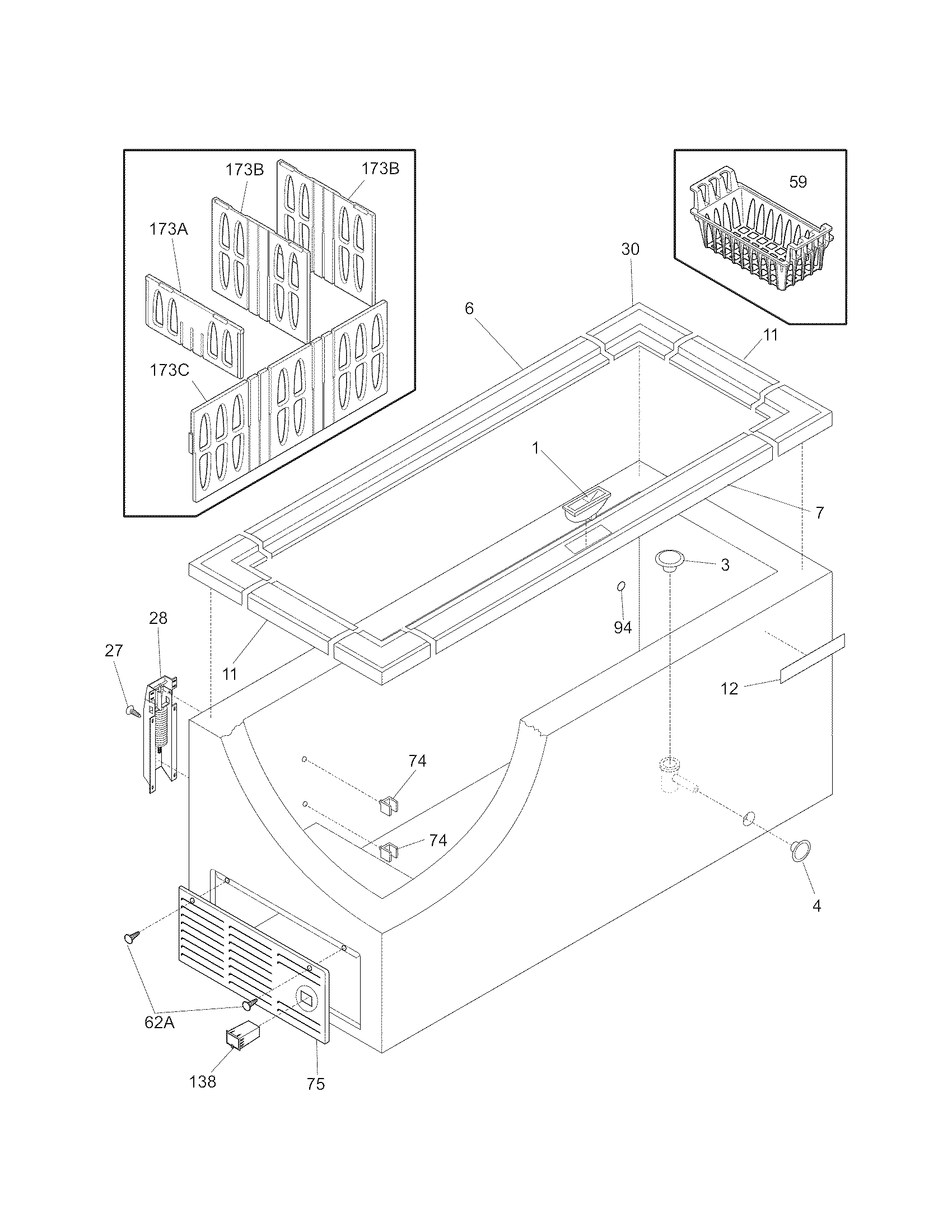 Kenmore Elite 25316082104 cabinet diagram