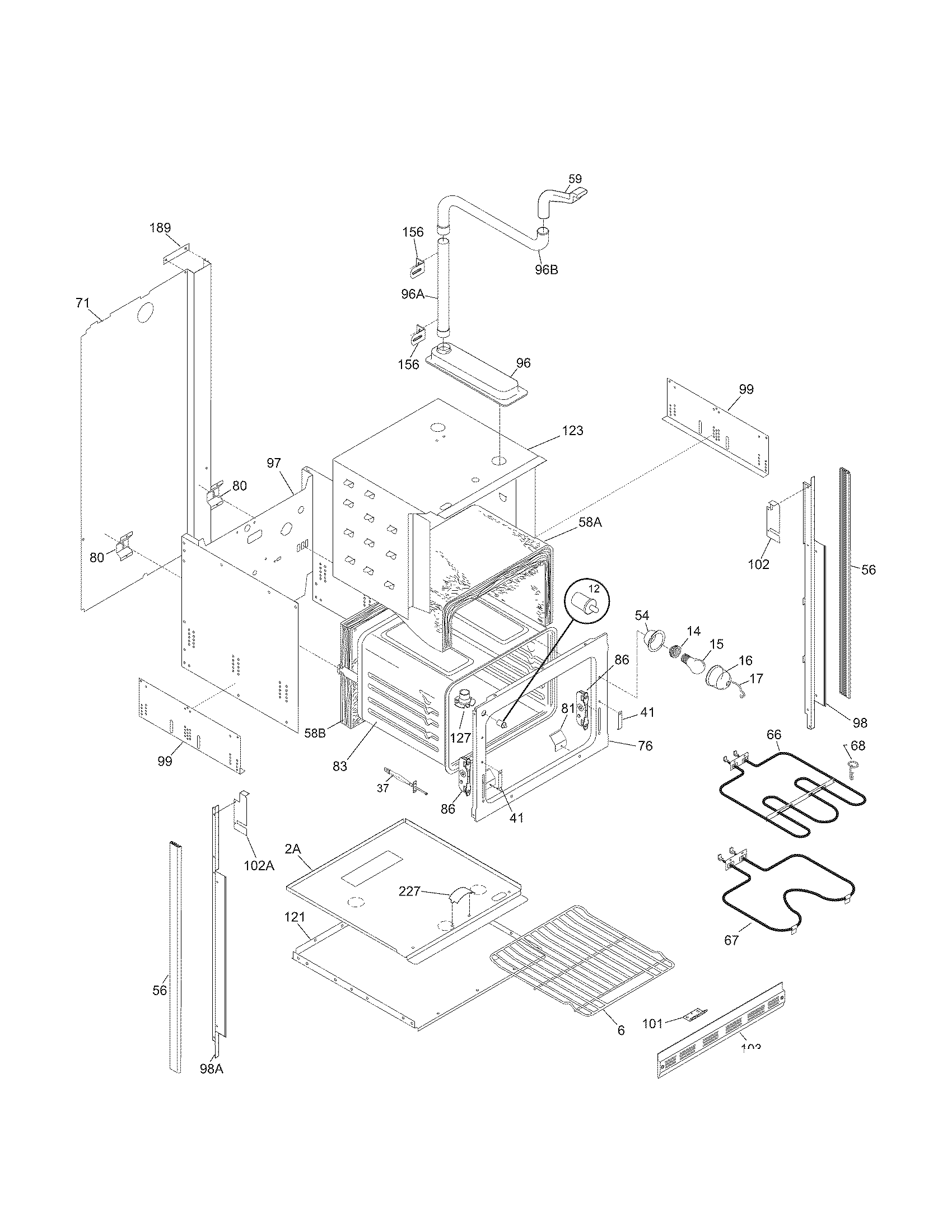 Kenmore 79040614800 lower oven diagram