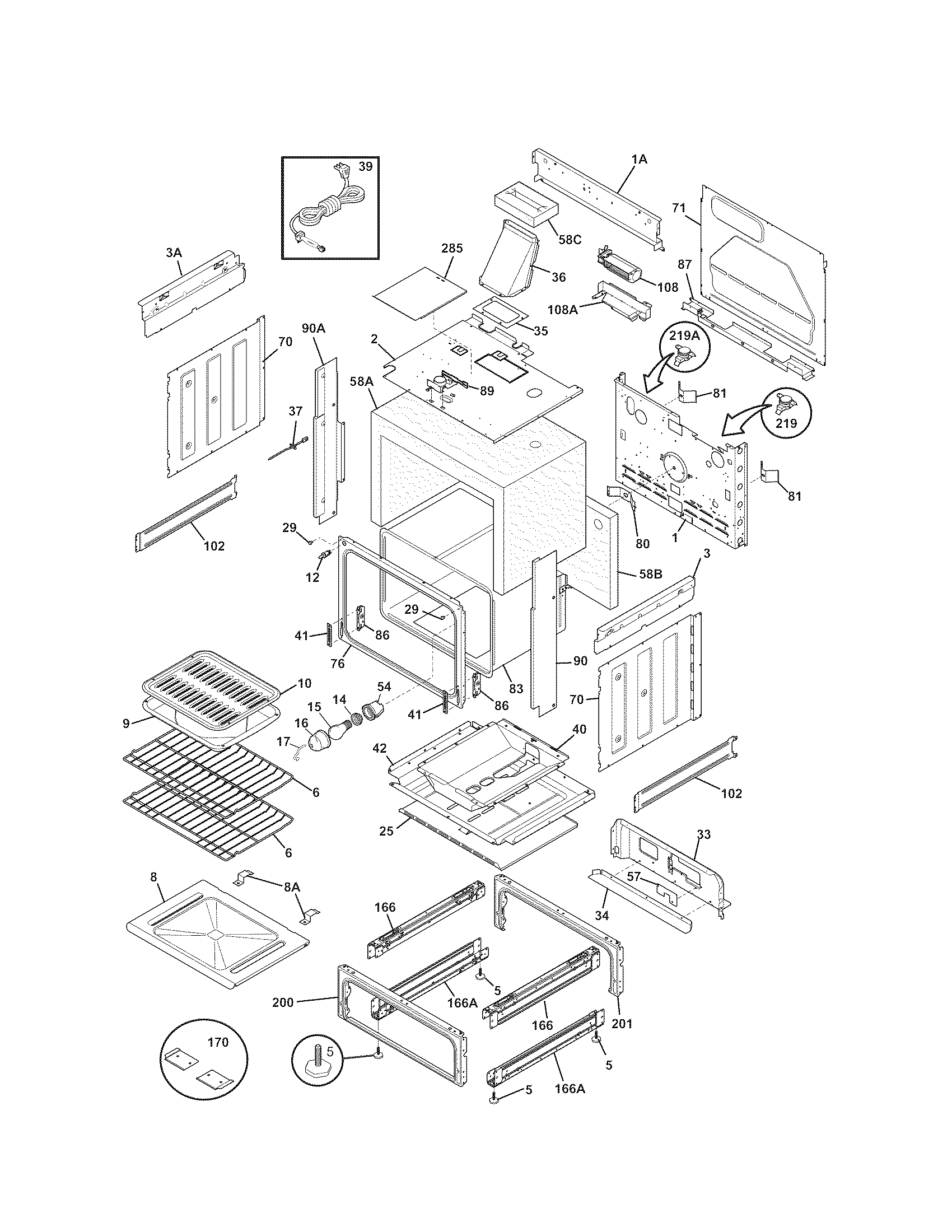 Kenmore 79036732702 body diagram