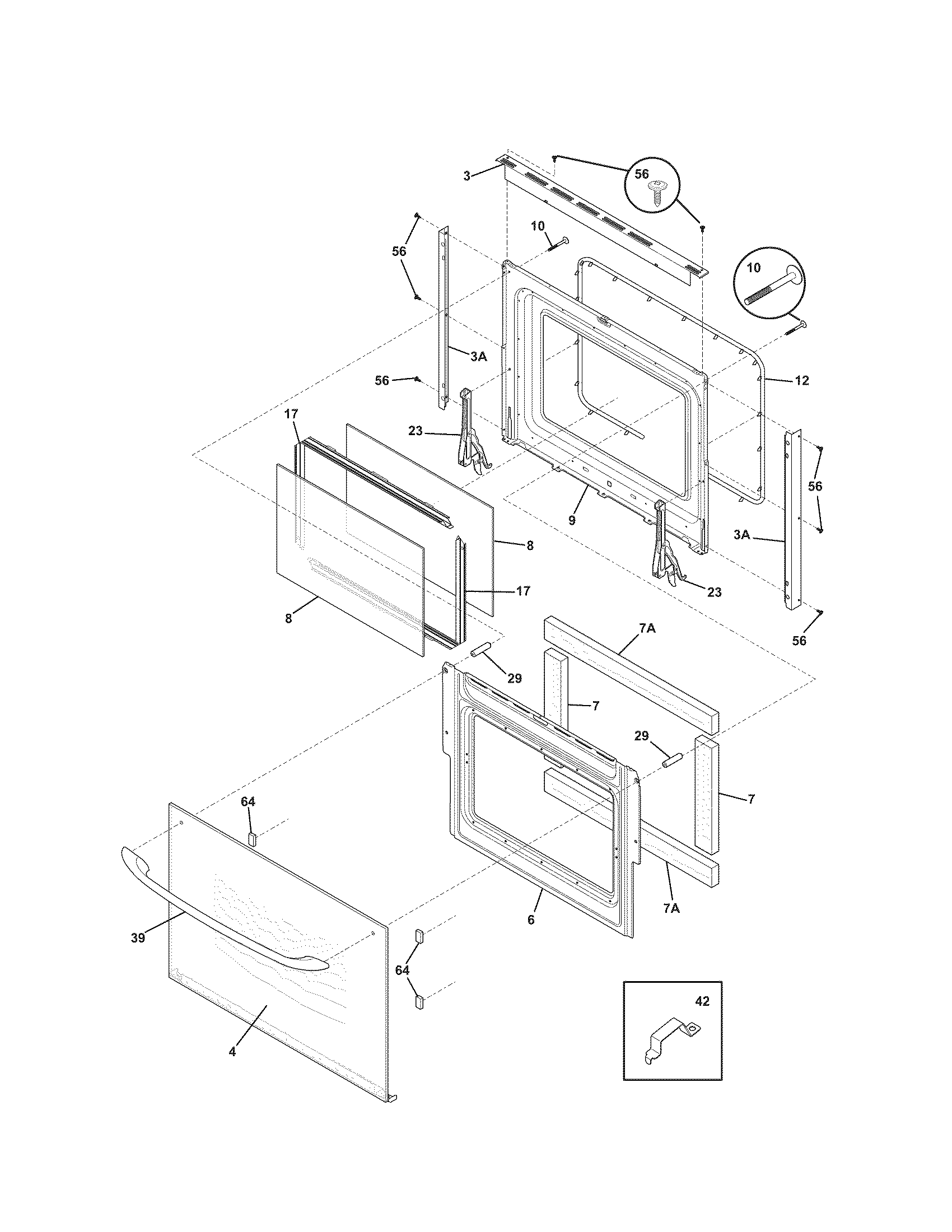 Kenmore 79036732702 door diagram