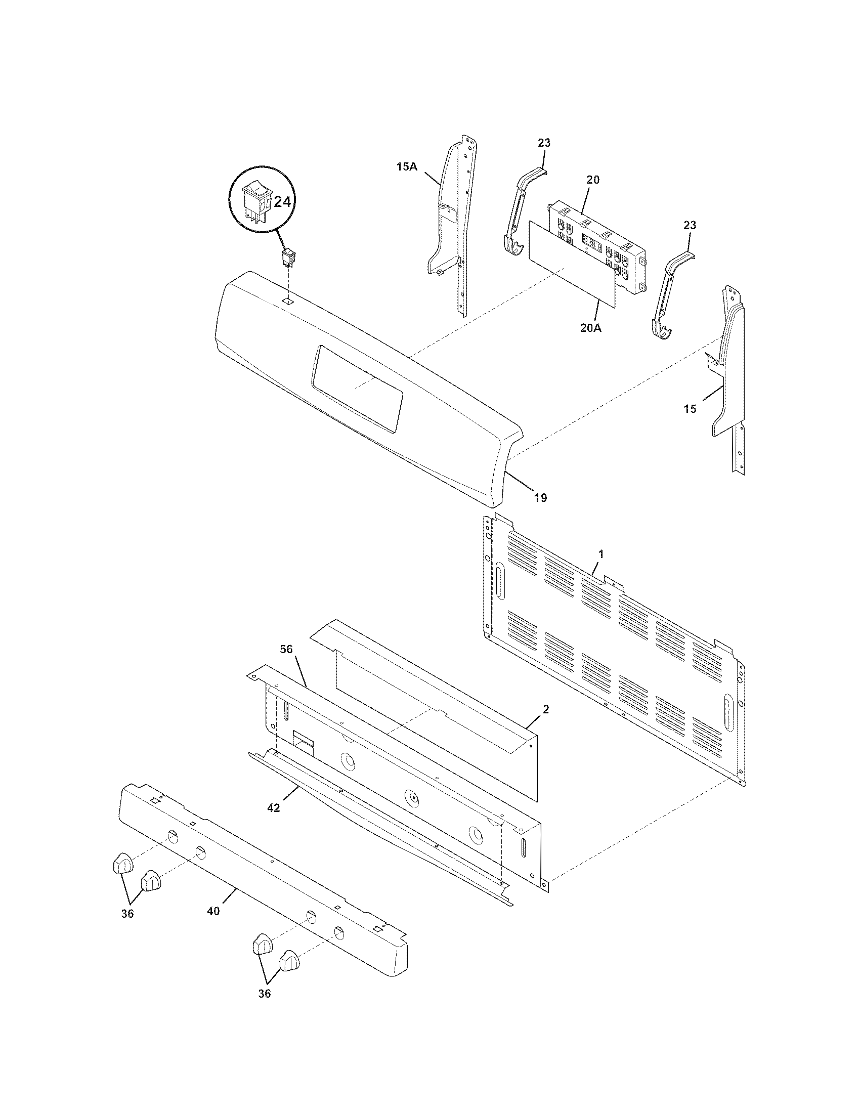 Kenmore 79078618506 backguard diagram