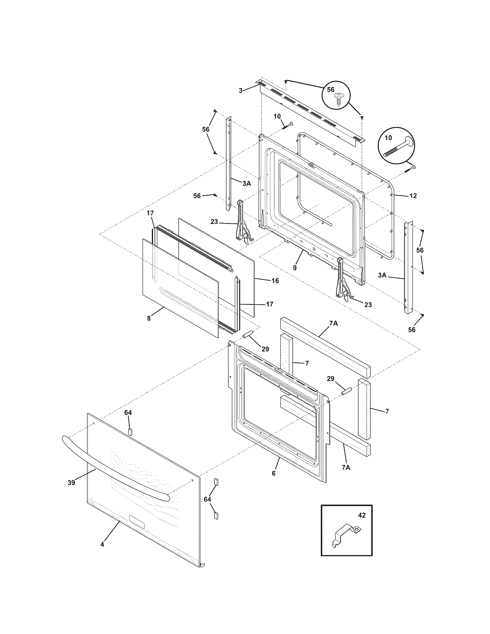 Kenmore Elite 79047912603 doors diagram