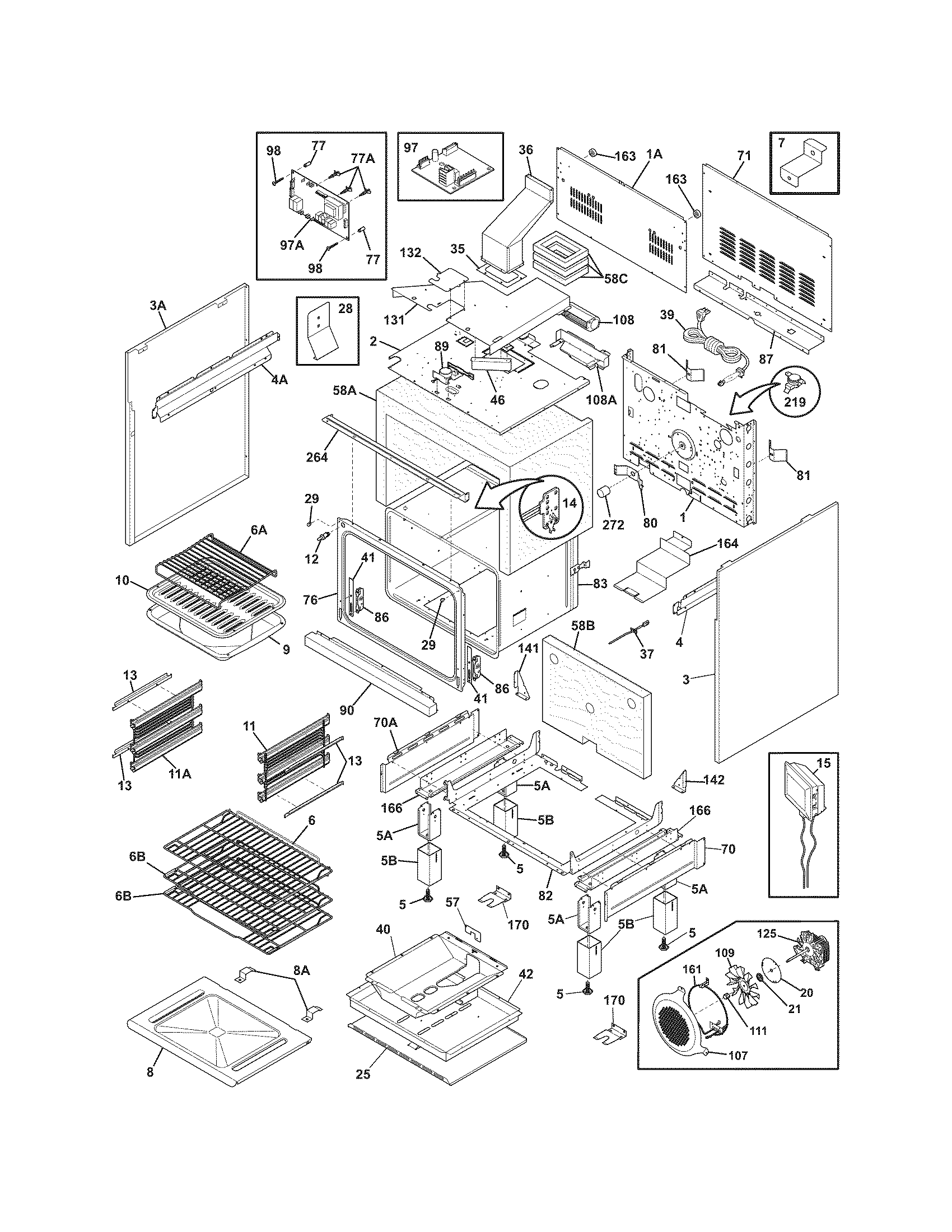 Electrolux E30GF74HPS1 body diagram