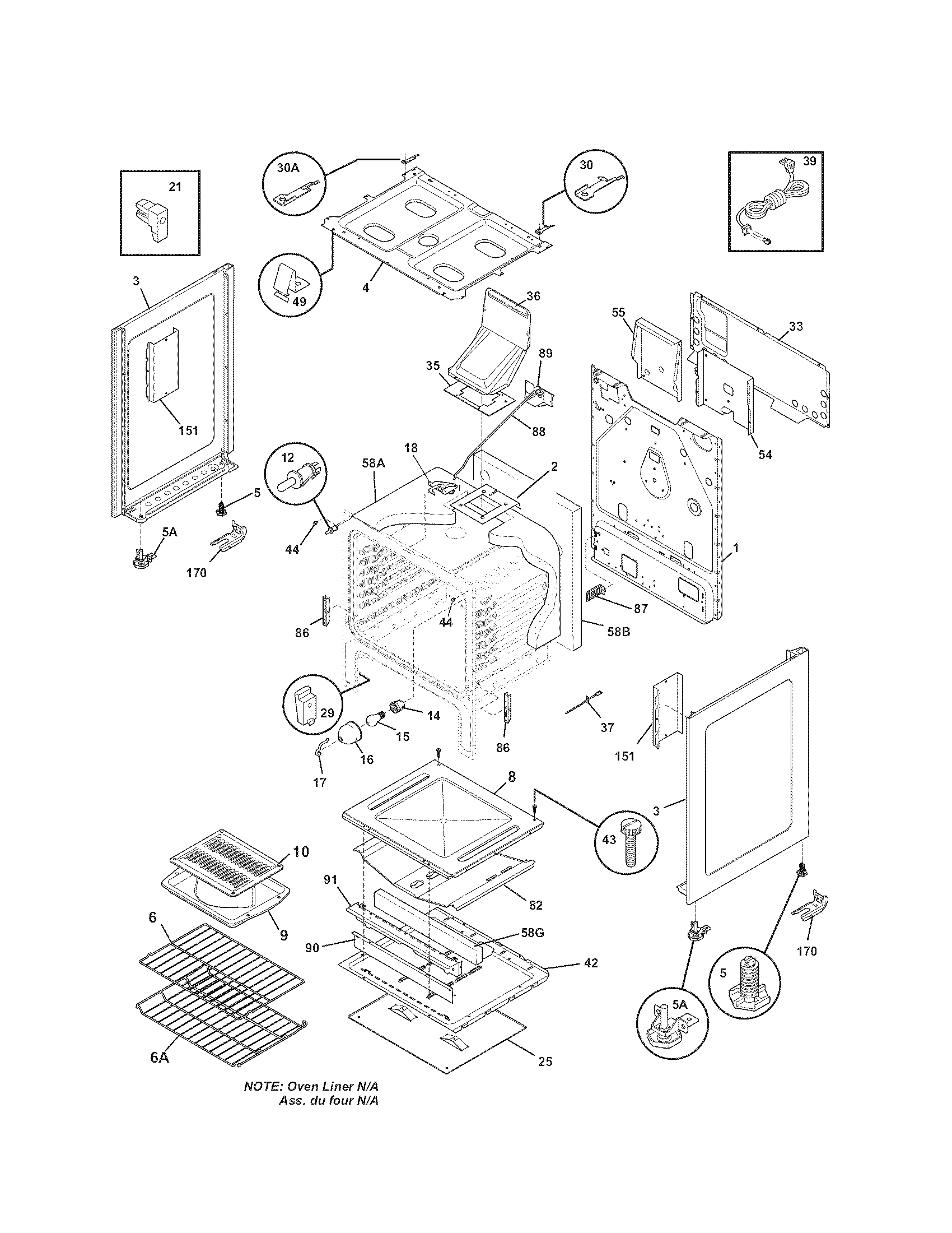 Kenmore 79071363705 body diagram
