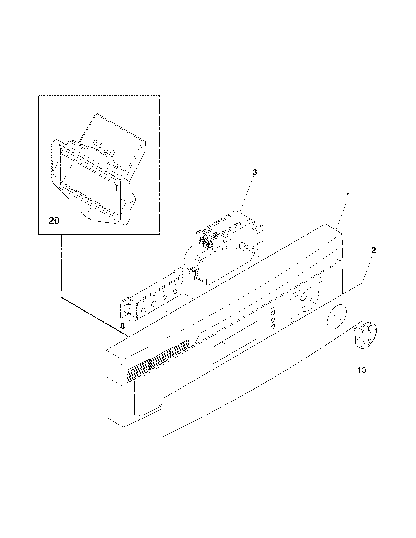 Crosley CDB500CGB1 control panel diagram