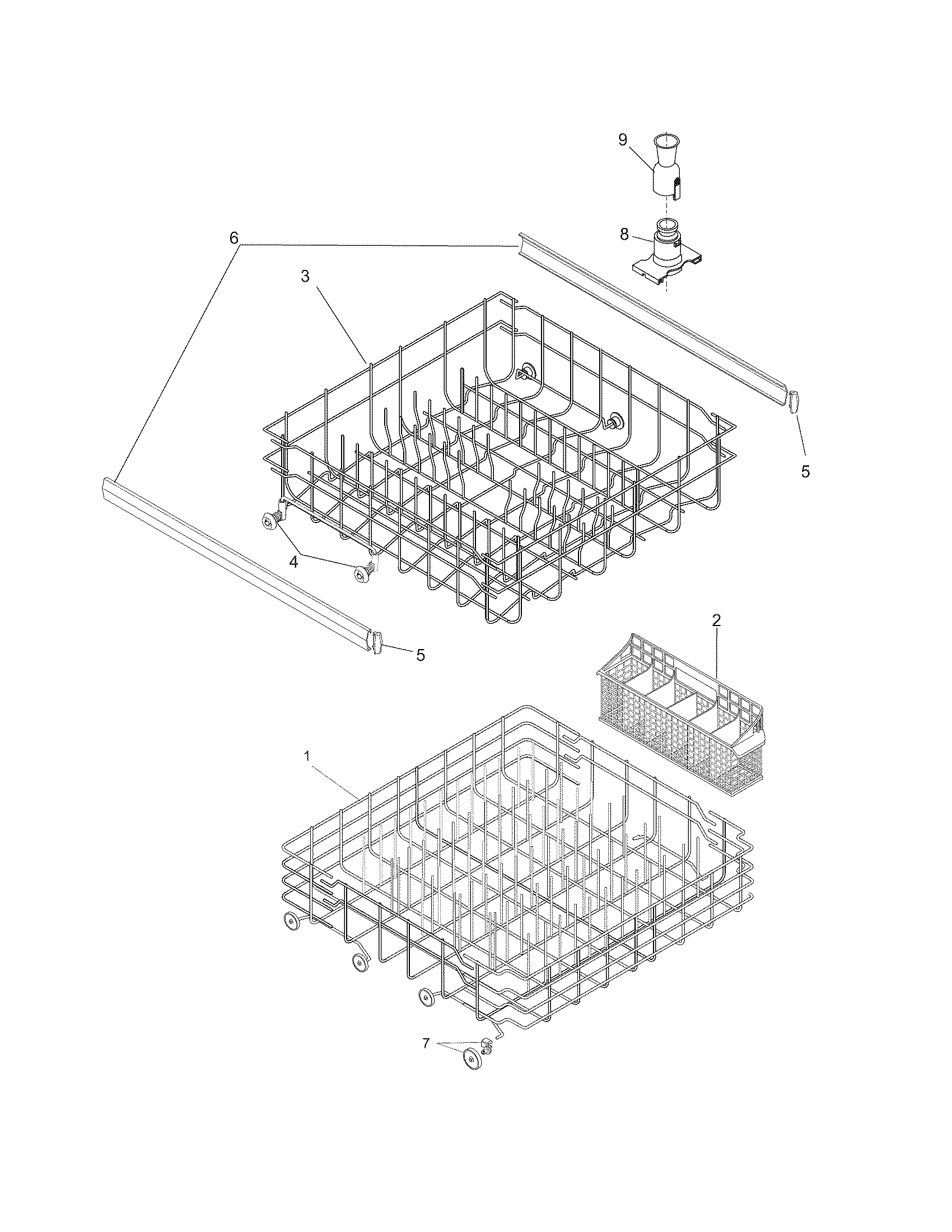Frigidaire FDB510CGC2 racks diagram