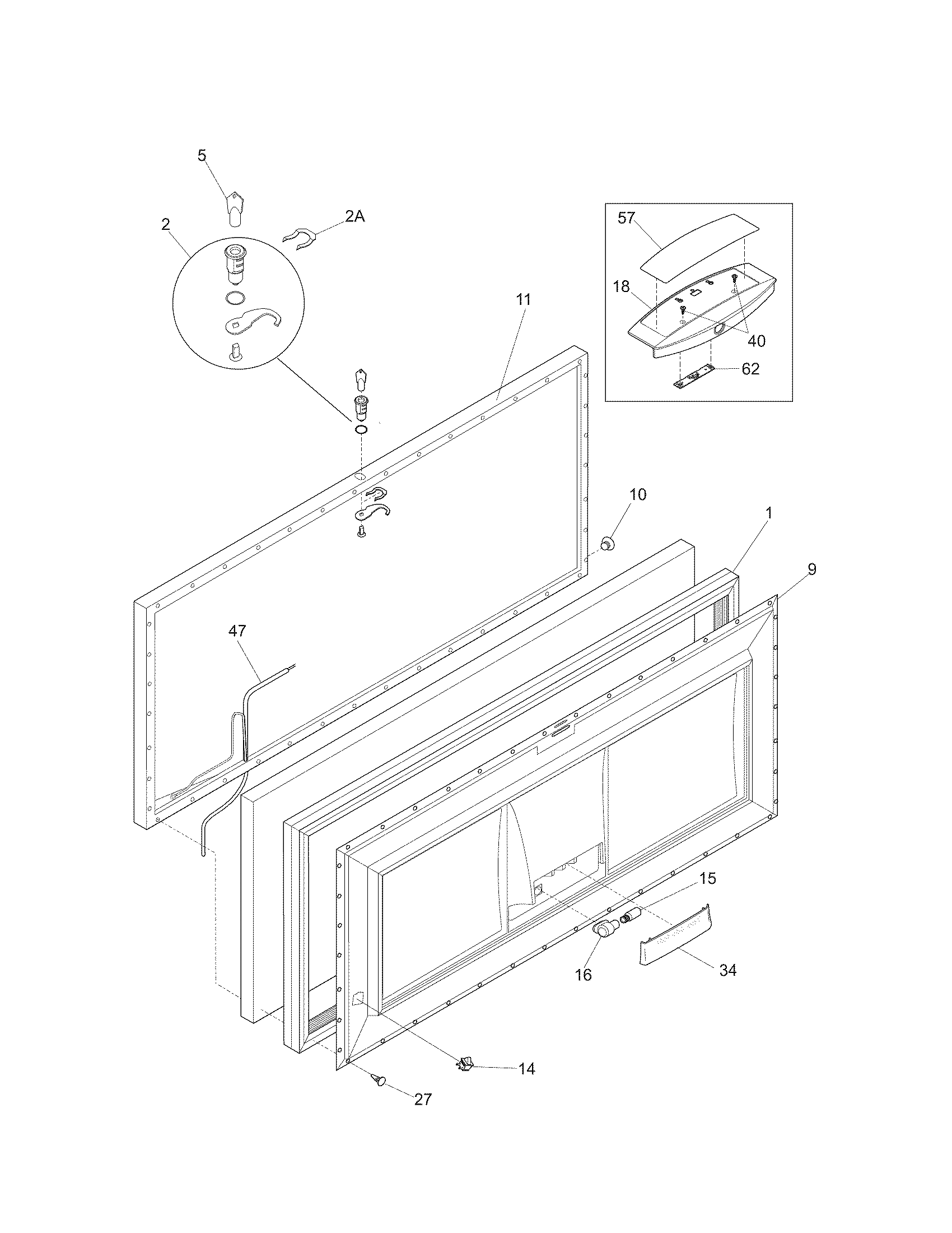 Kenmore Elite 25316092104 door diagram