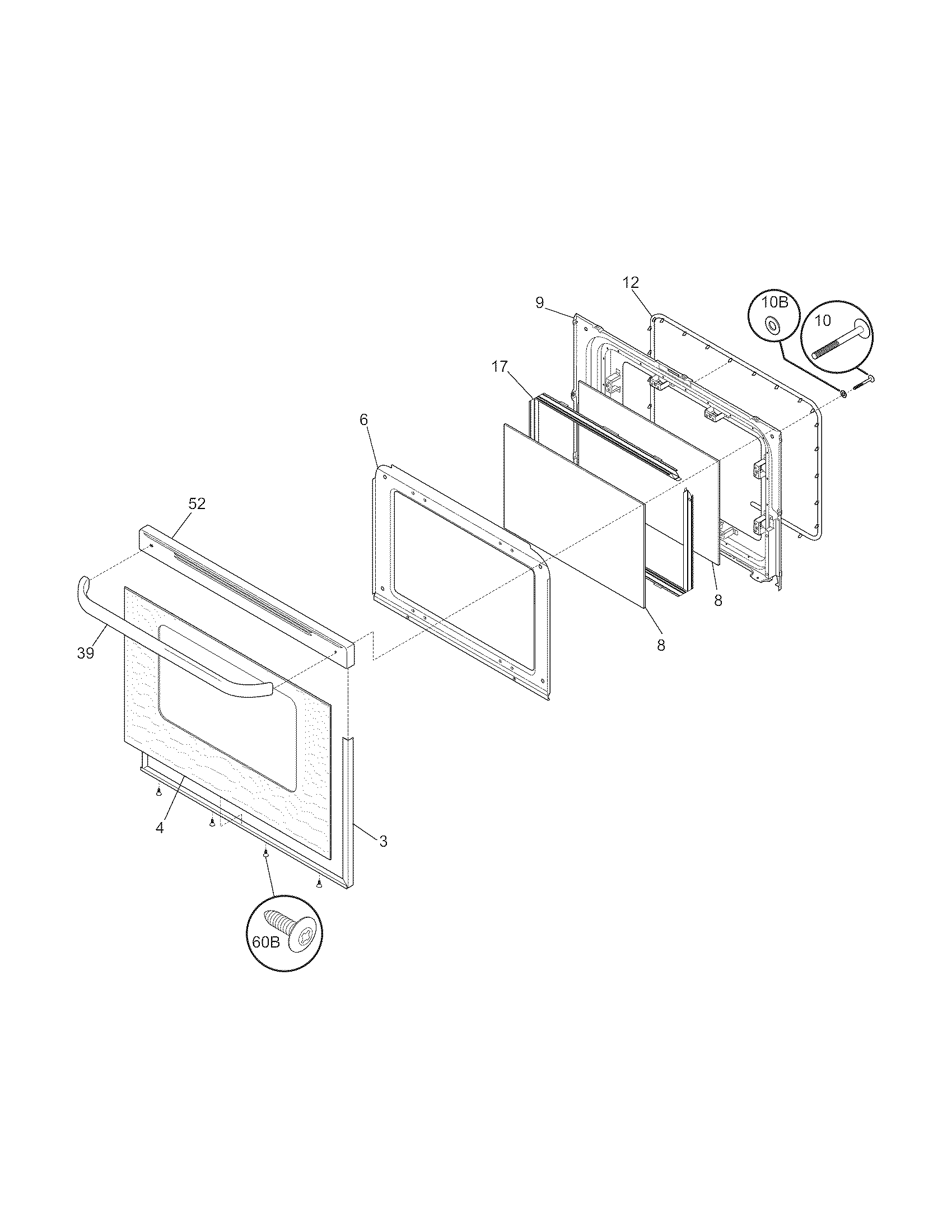 Kenmore 79071218703 door diagram