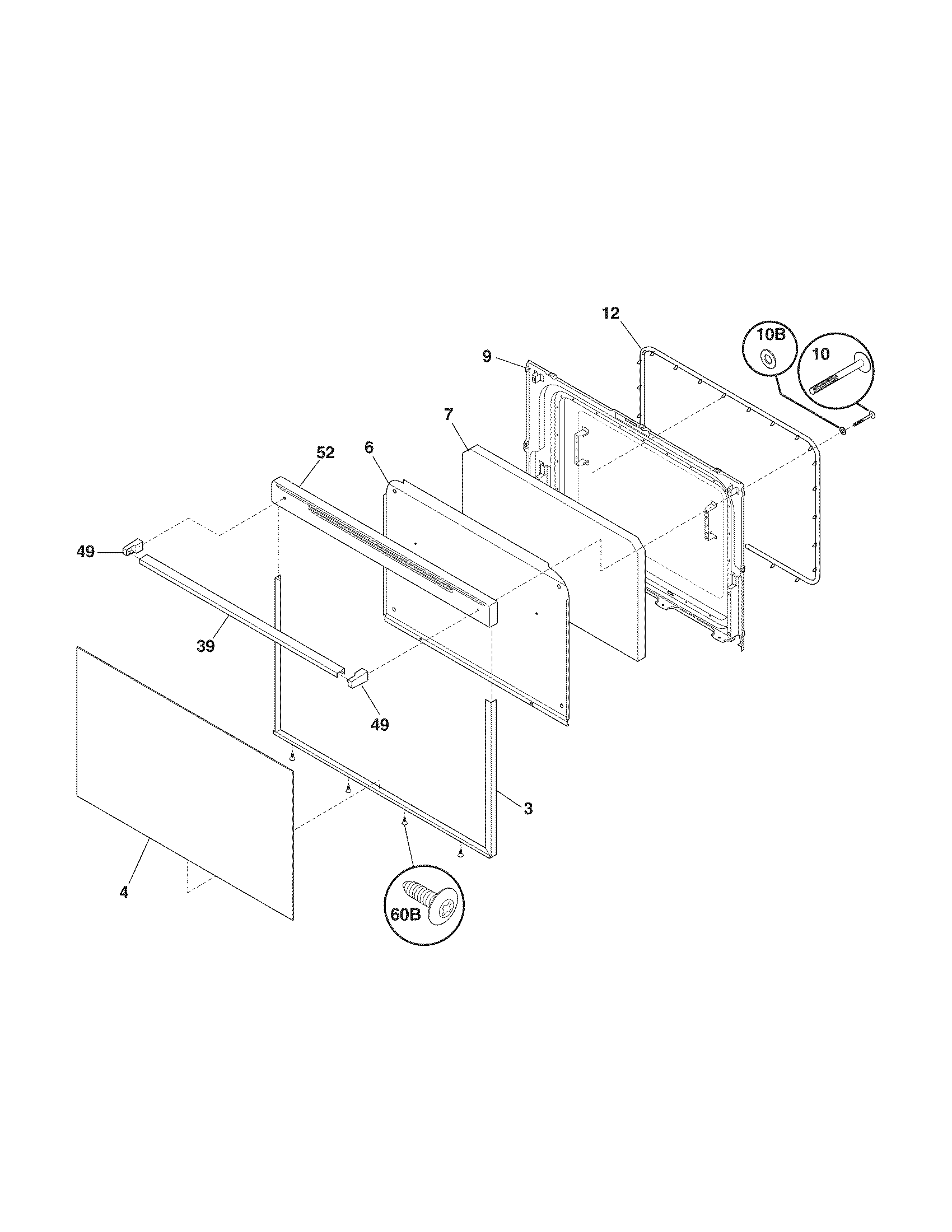 Kenmore 79070281405 door diagram
