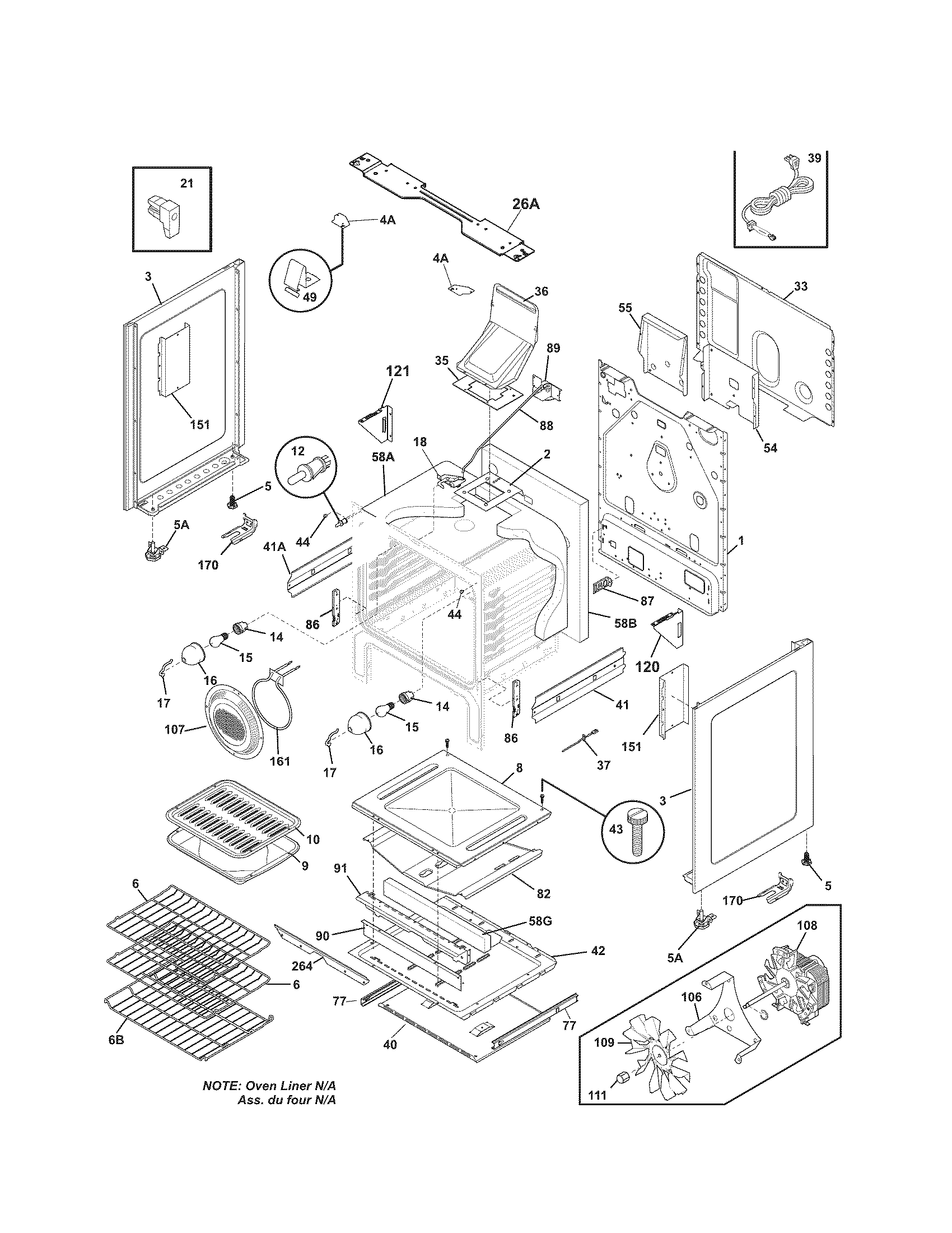 Kenmore Elite 79077523803 body diagram