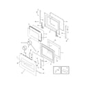 Frigidaire PLES389ECJ door diagram