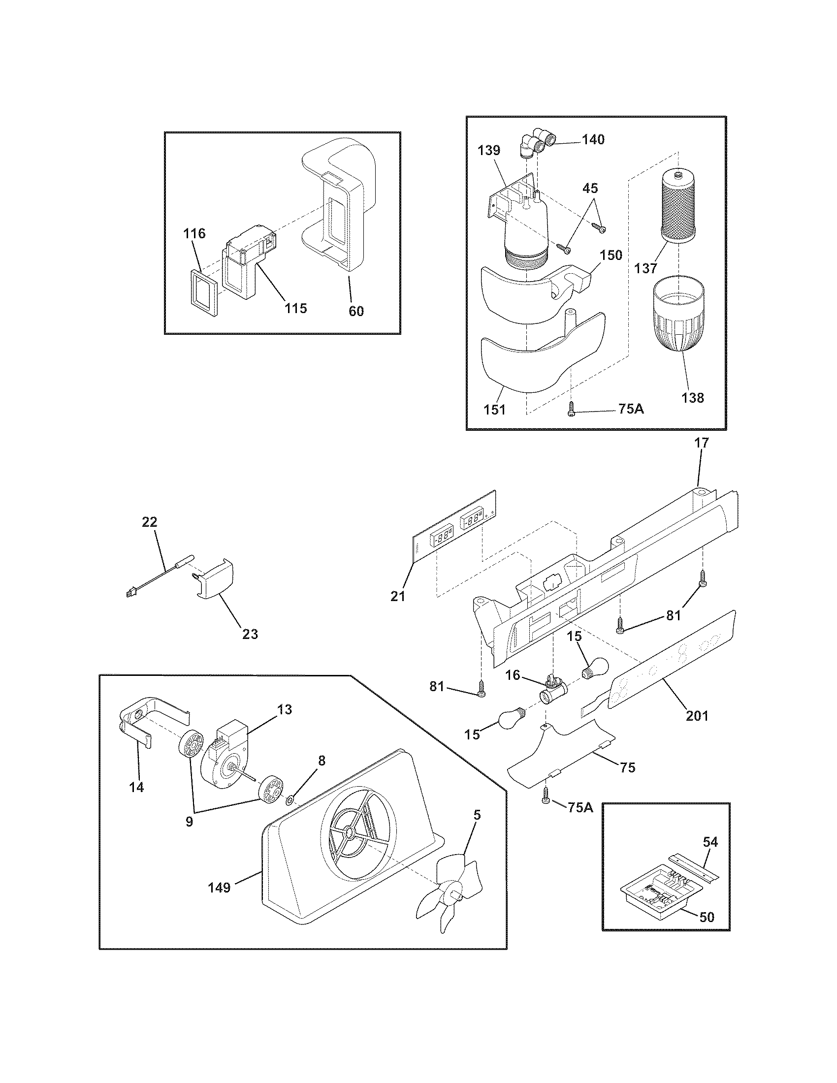 Frigidaire FSC23R5DWL controls diagram
