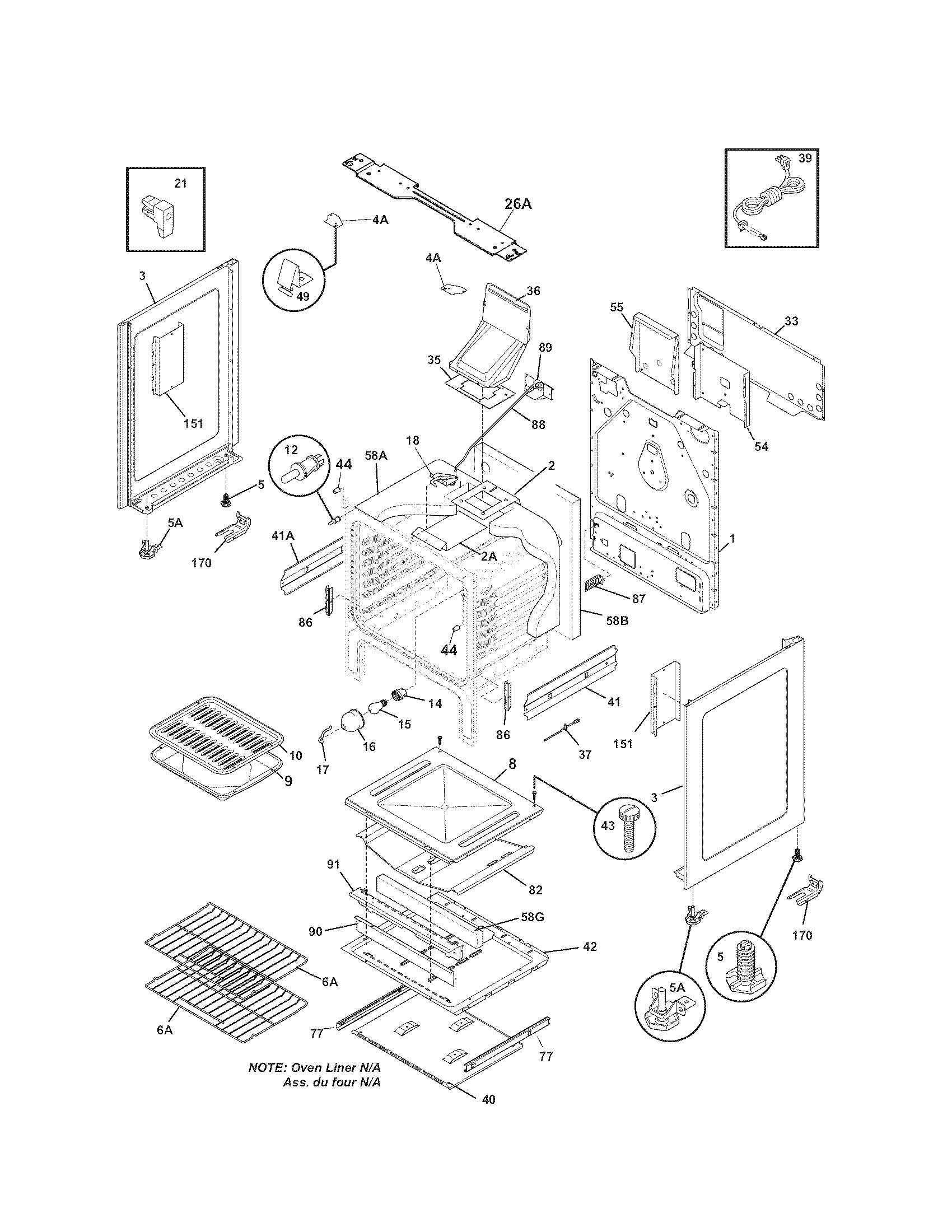Kenmore 79079653704 body diagram