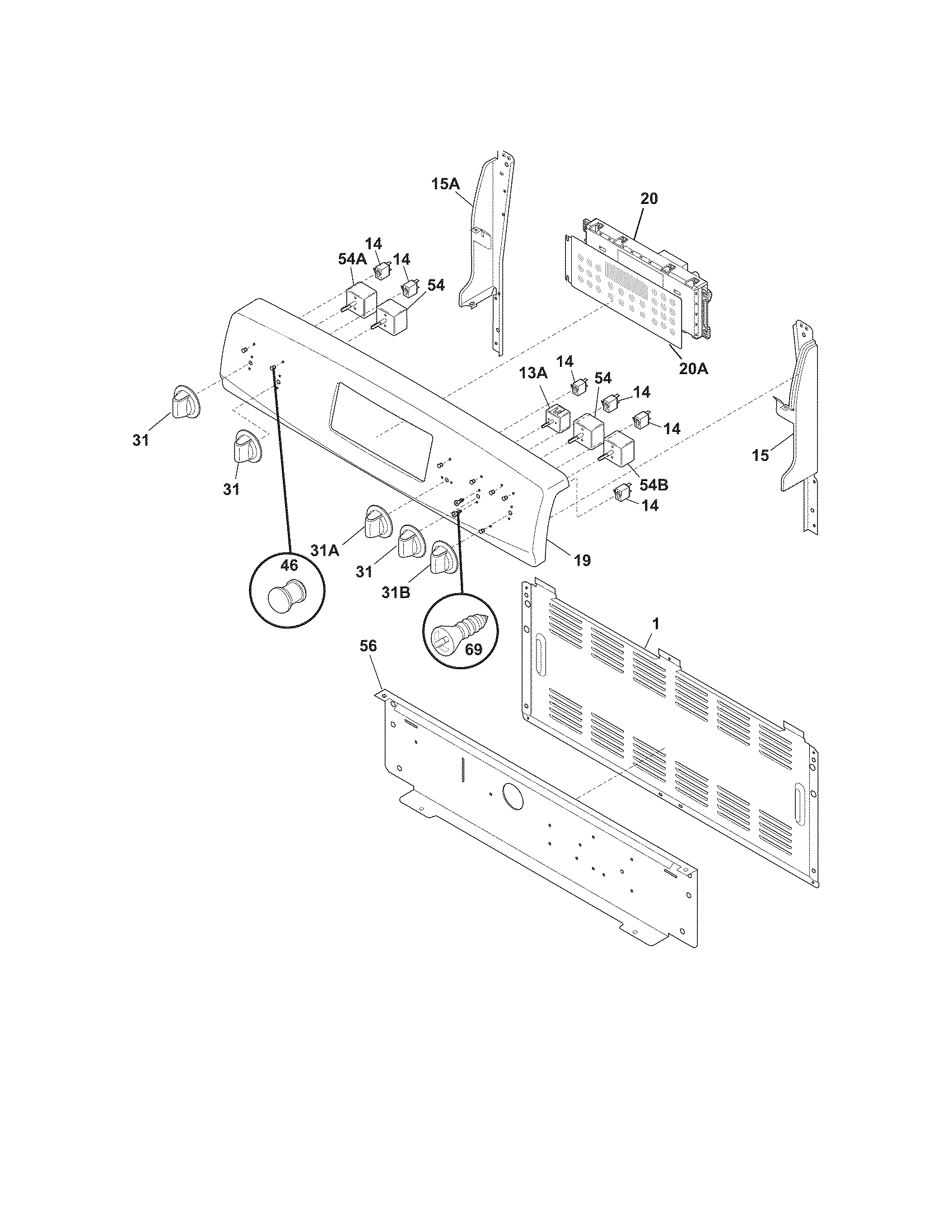 Kenmore 79097453802 backguard diagram