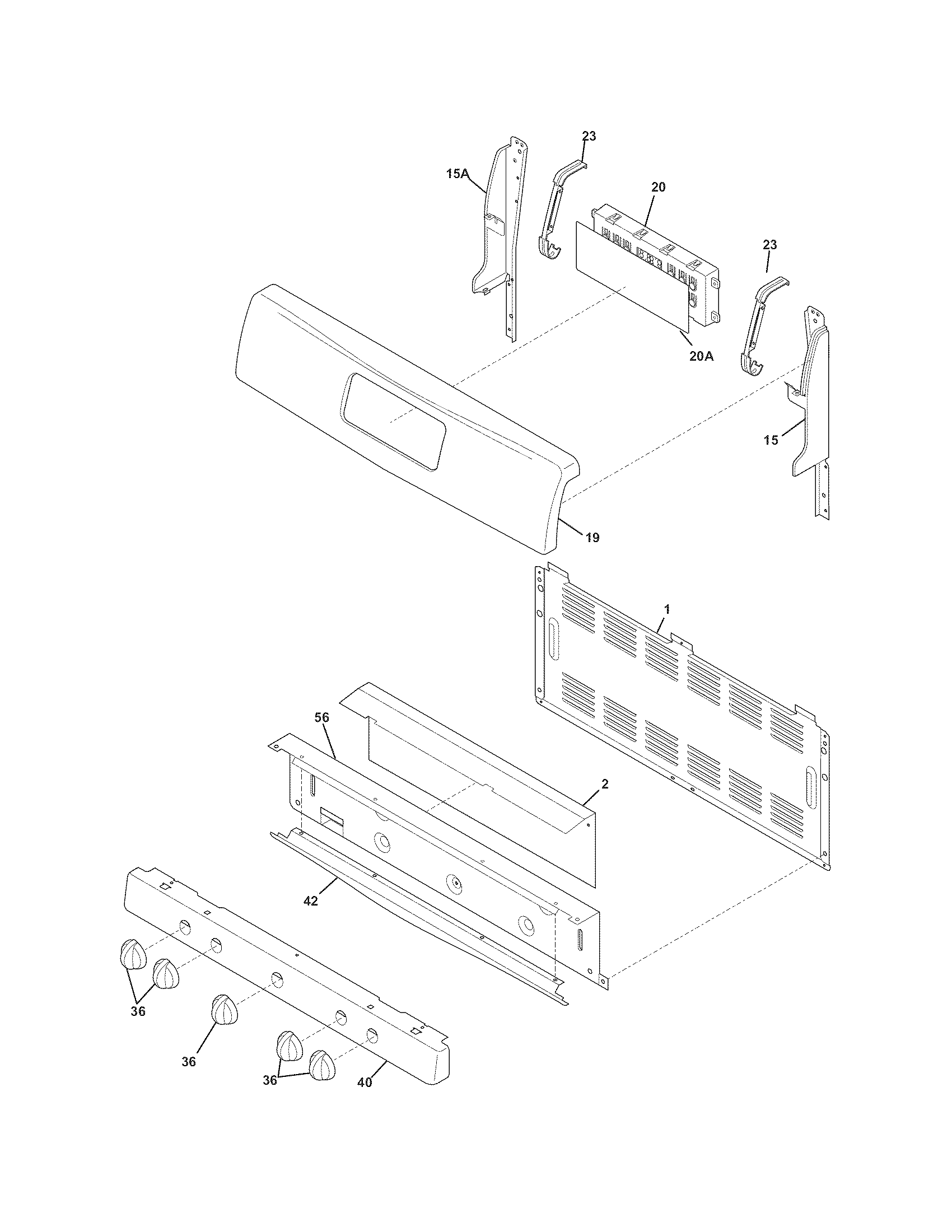 Frigidaire FGFL79GCF backguard diagram