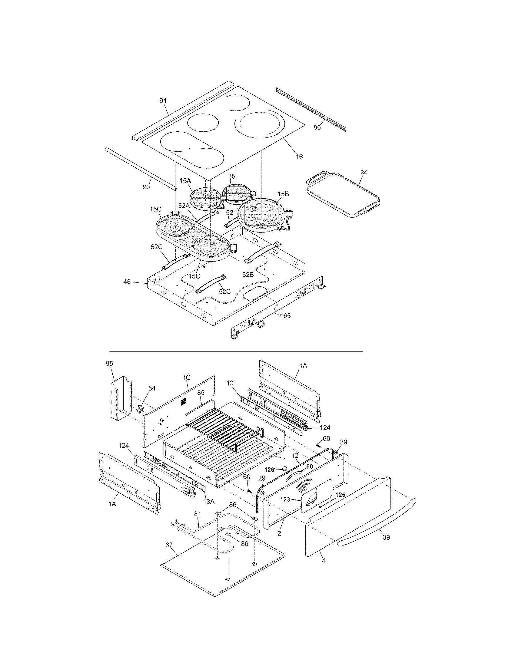 Kenmore Elite 79046723701 top/drawer diagram