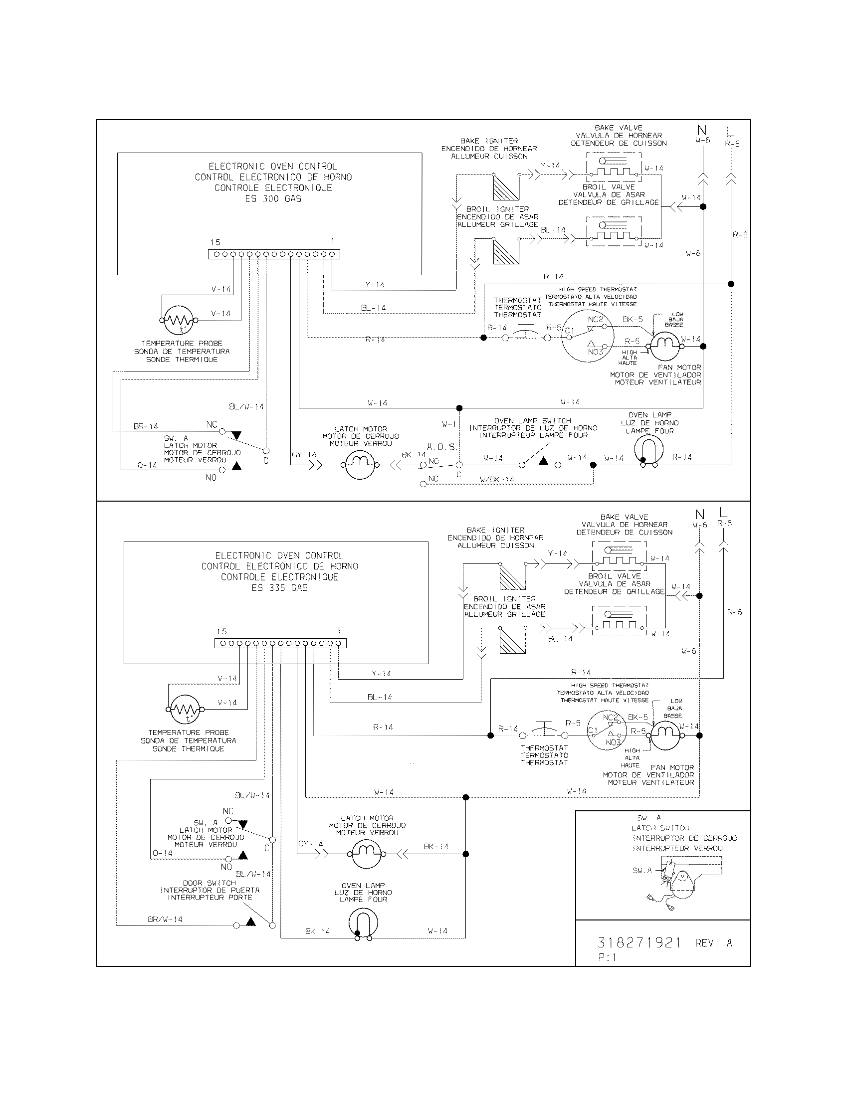 Frigidaire FGS365EBH wiring diagram diagram