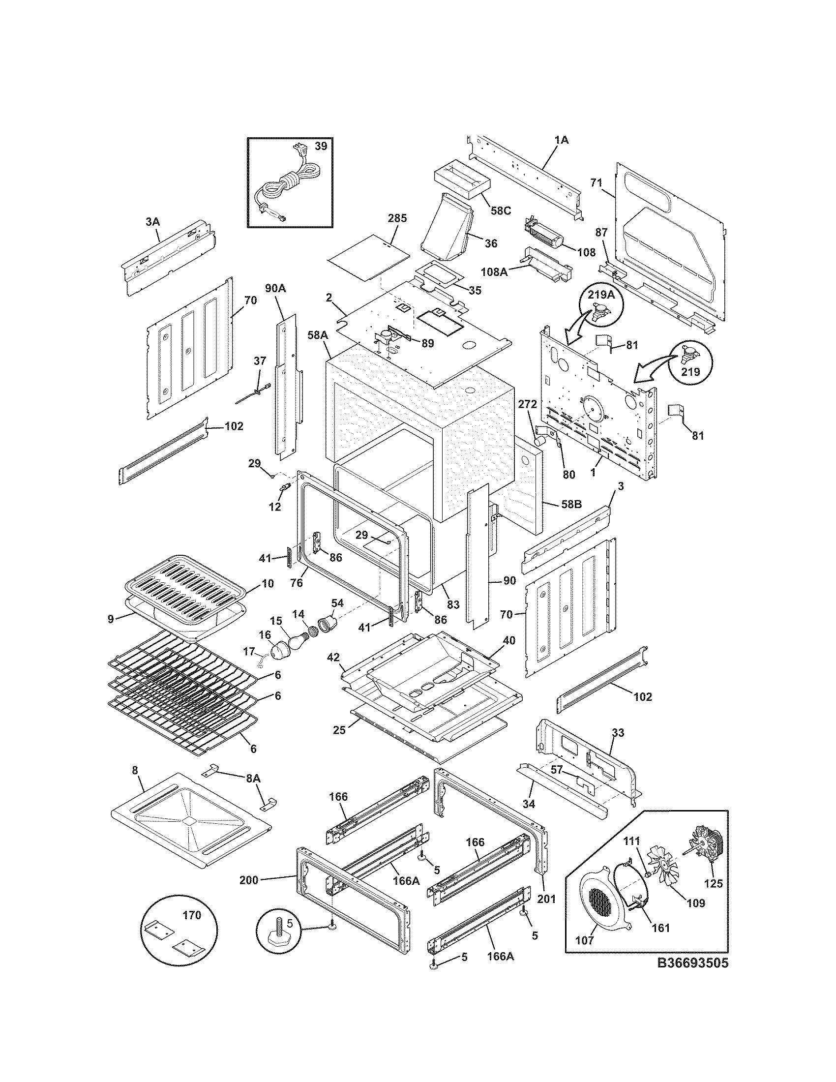 Kenmore 79036694507 body diagram