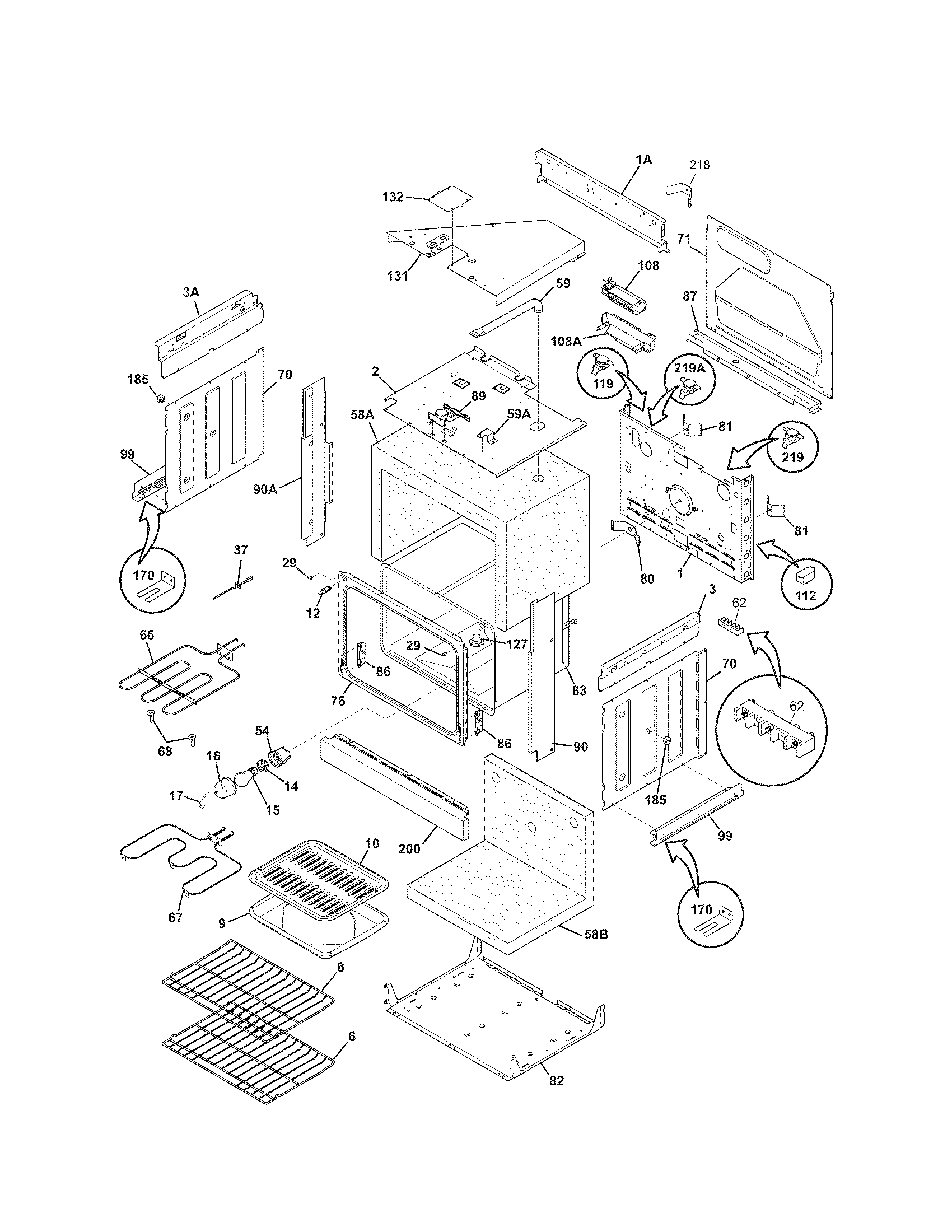 Kenmore 79045499504 body diagram