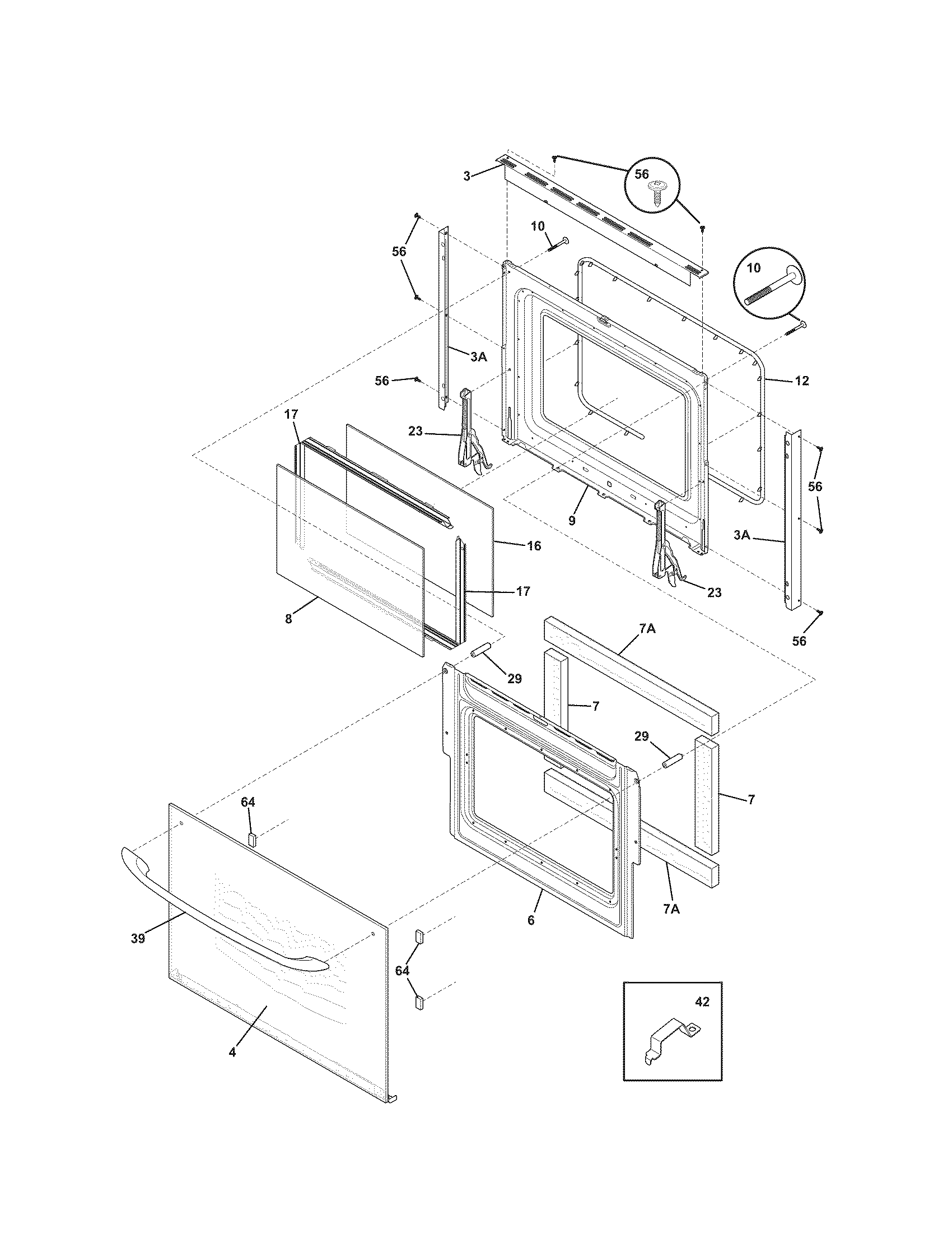 Kenmore 79045482503 door diagram
