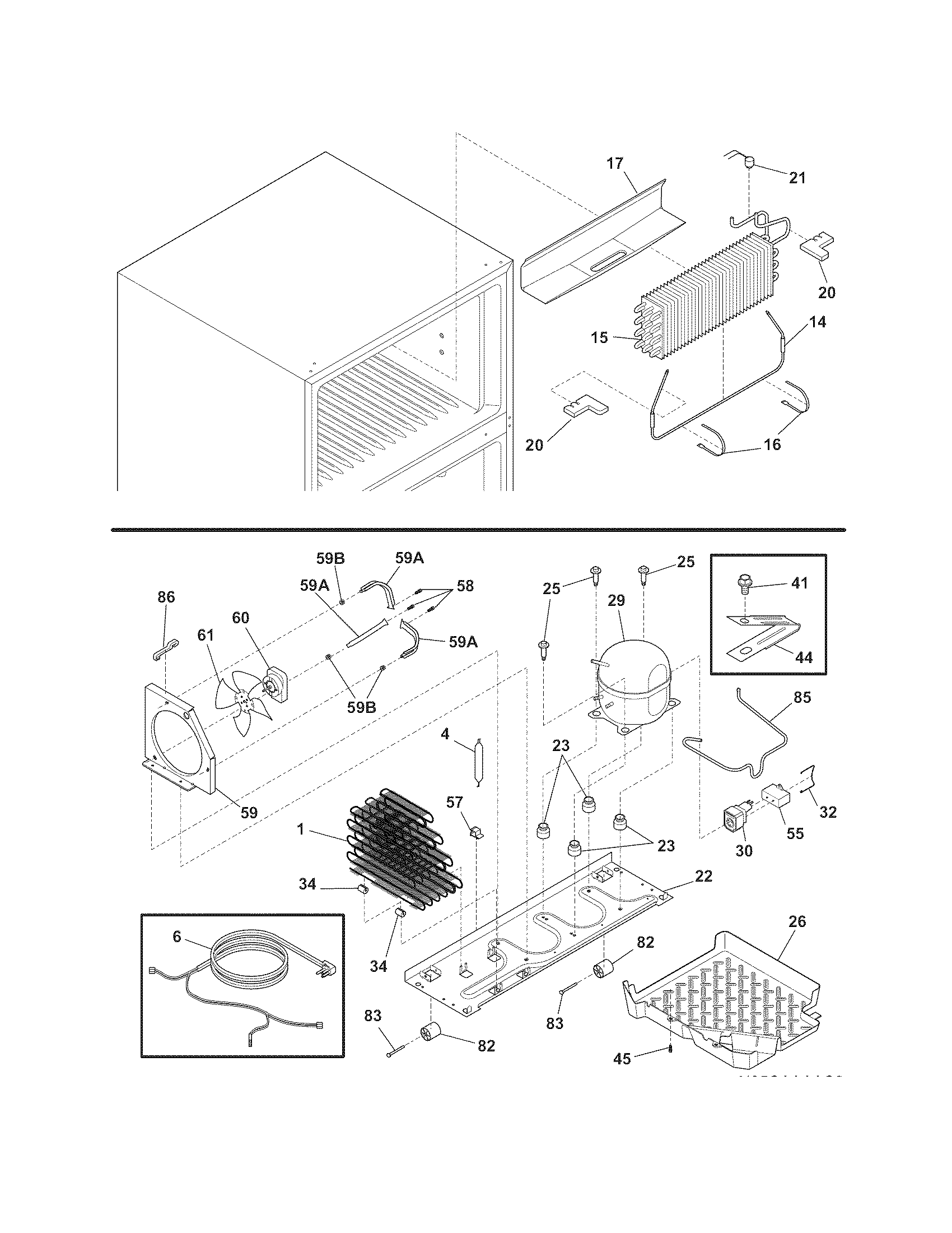 Frigidaire FGHT2146KE0 system diagram