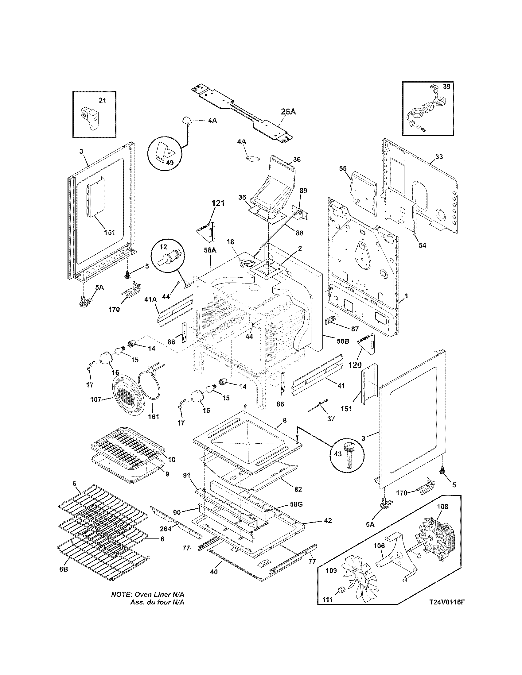 Kenmore Elite 79077513804 body diagram