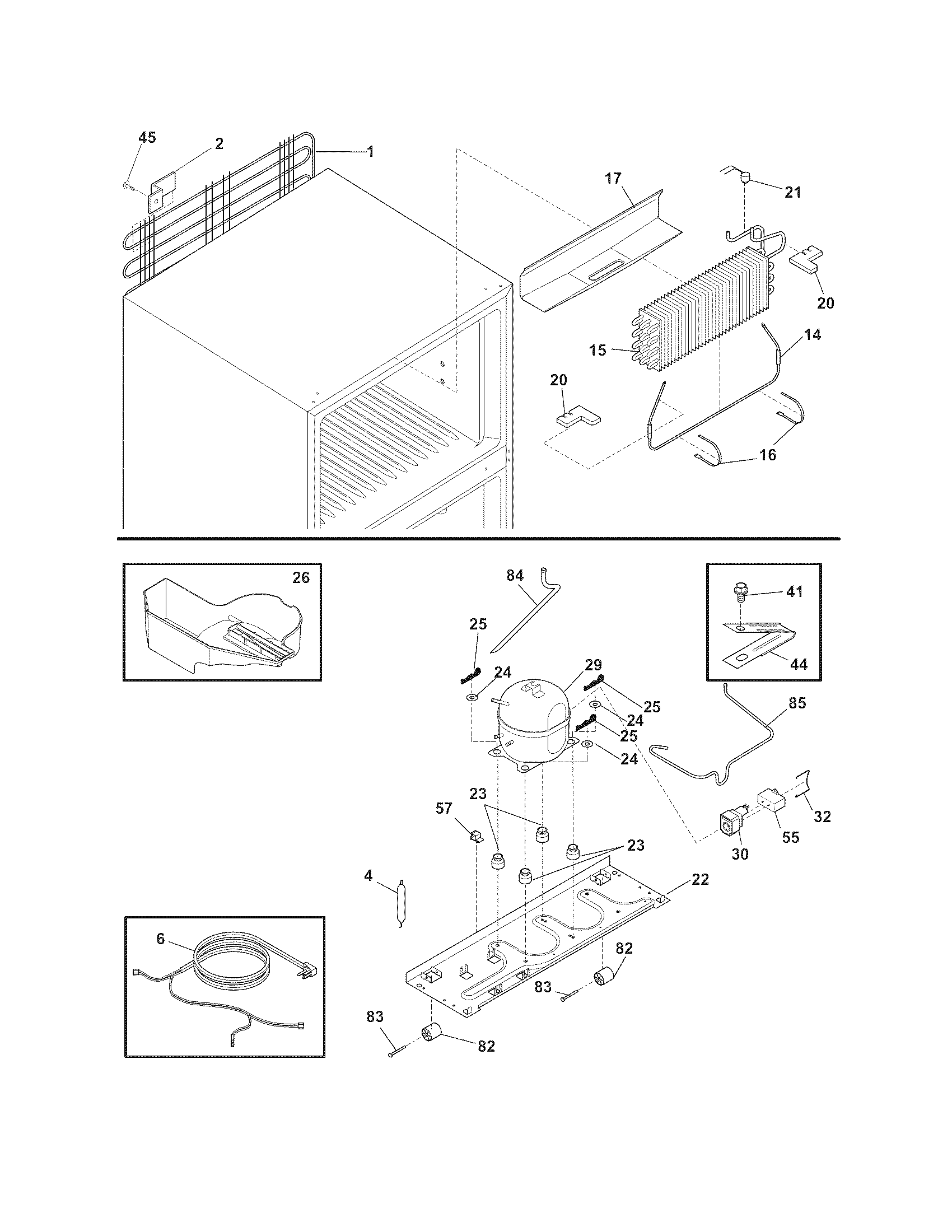 Frigidaire FRT15G4JW3 system diagram