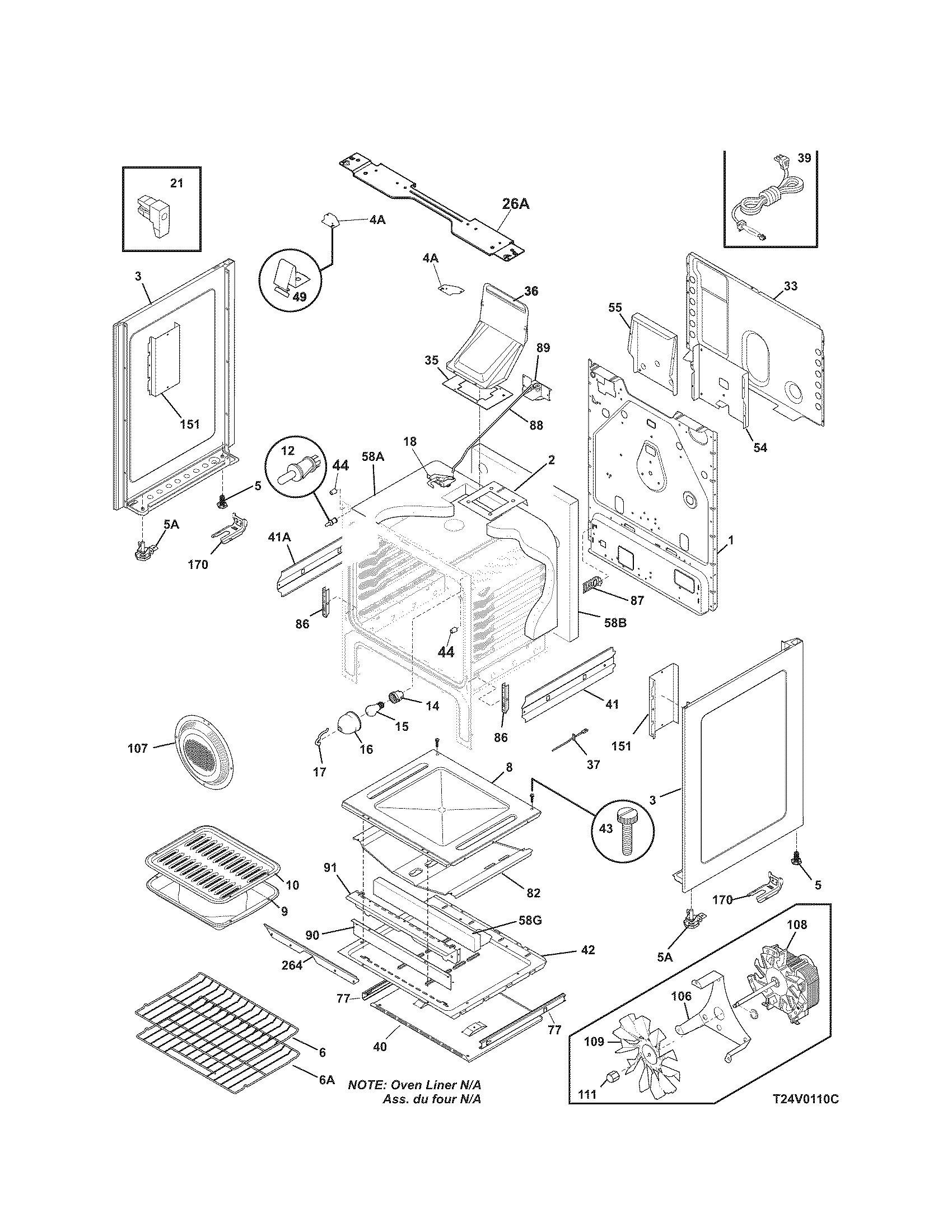 Kenmore 79077483803 body diagram