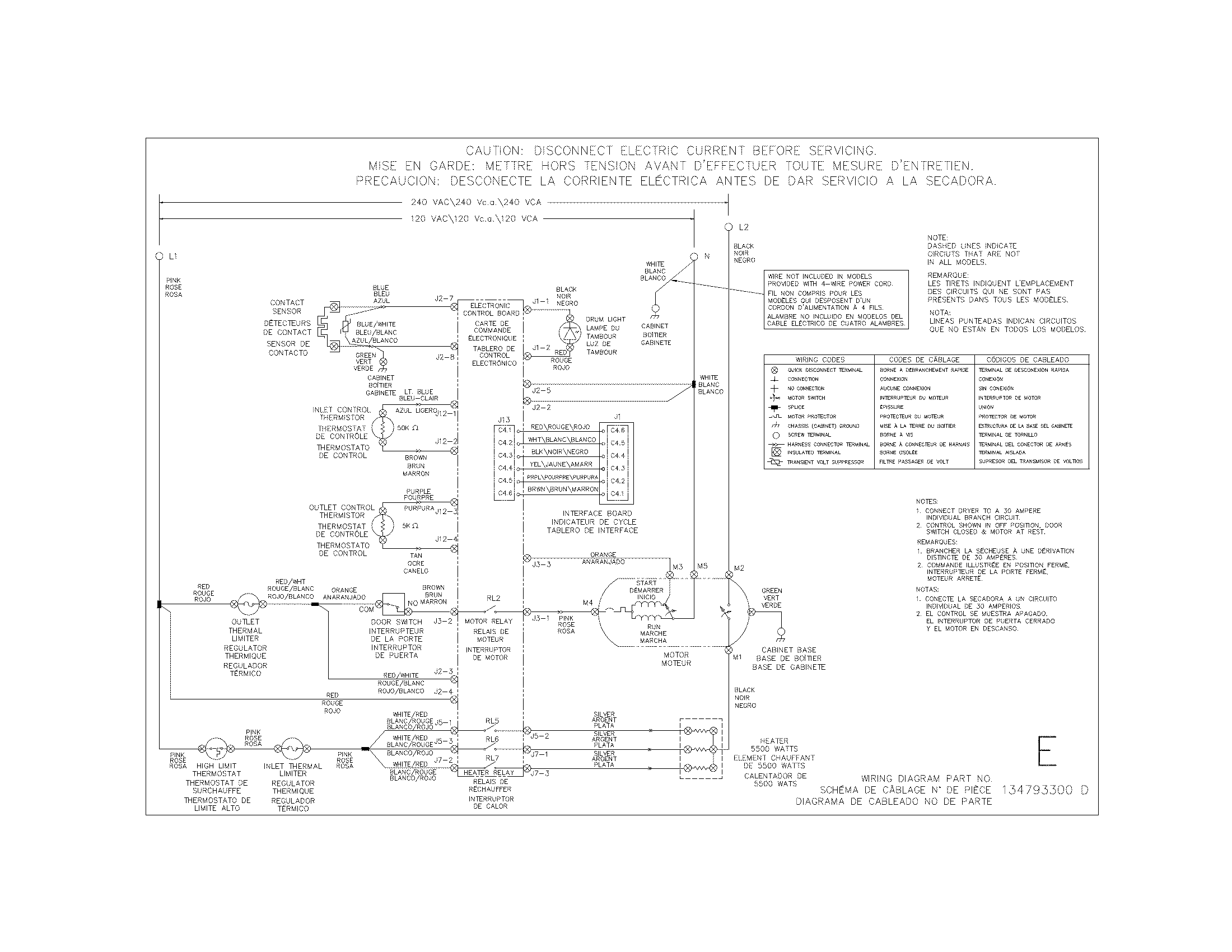Electrolux EIED5CHMB0 wiring diagram diagram