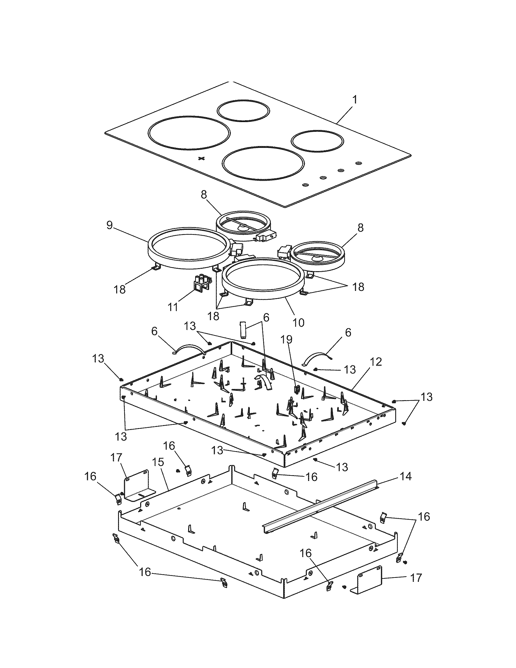 Kenmore 79041229903 maintop diagram