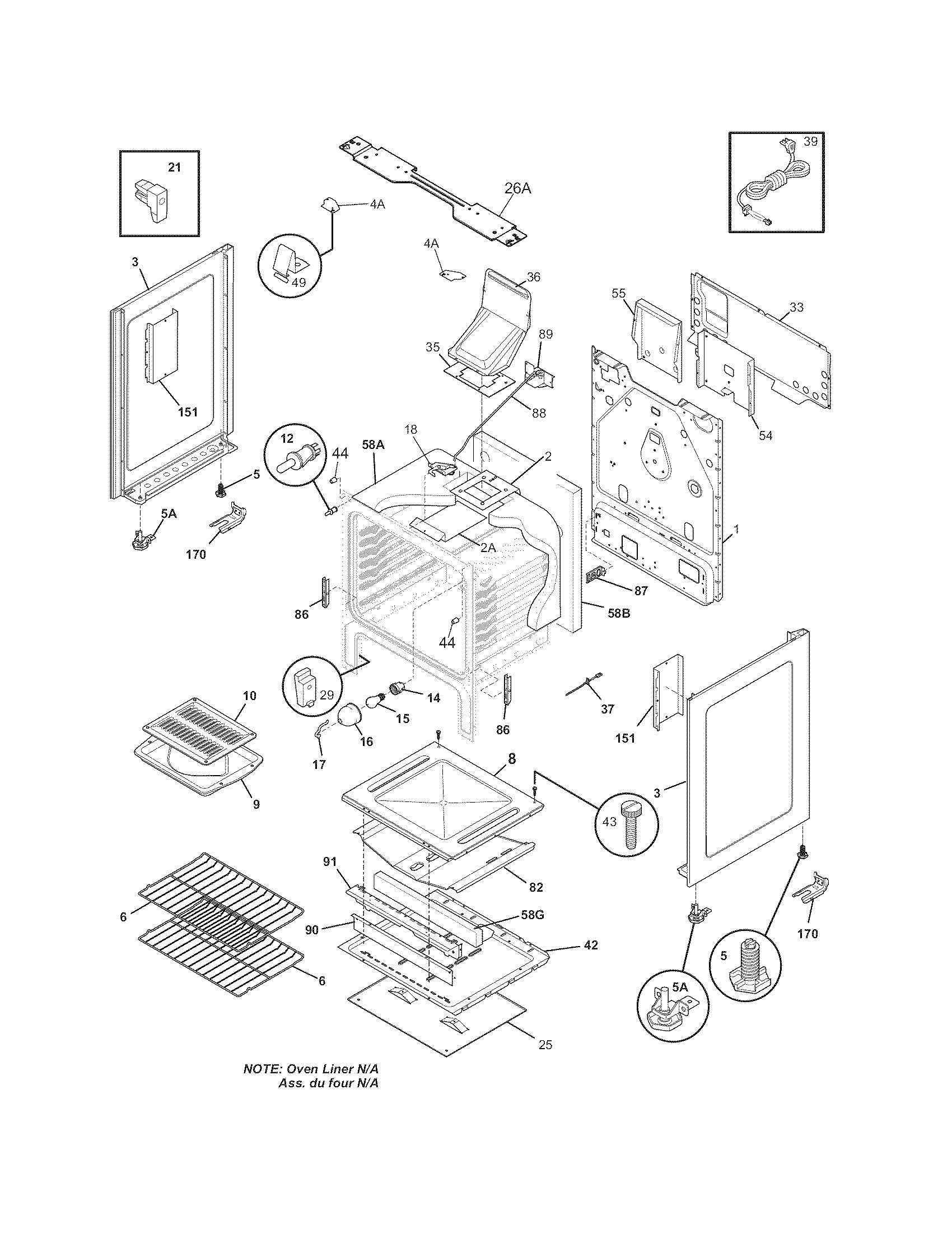 Crosley CRG3480IWWB body diagram