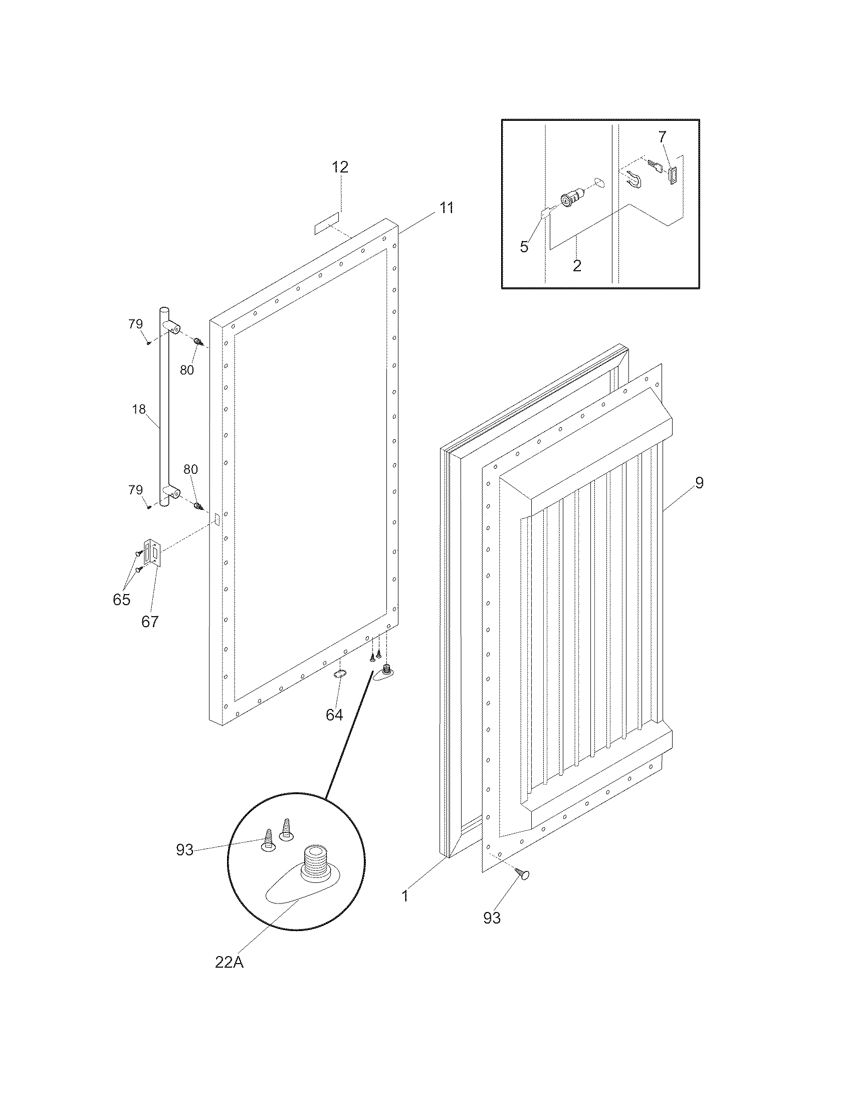Kelvinator KRS221LHY0 door diagram