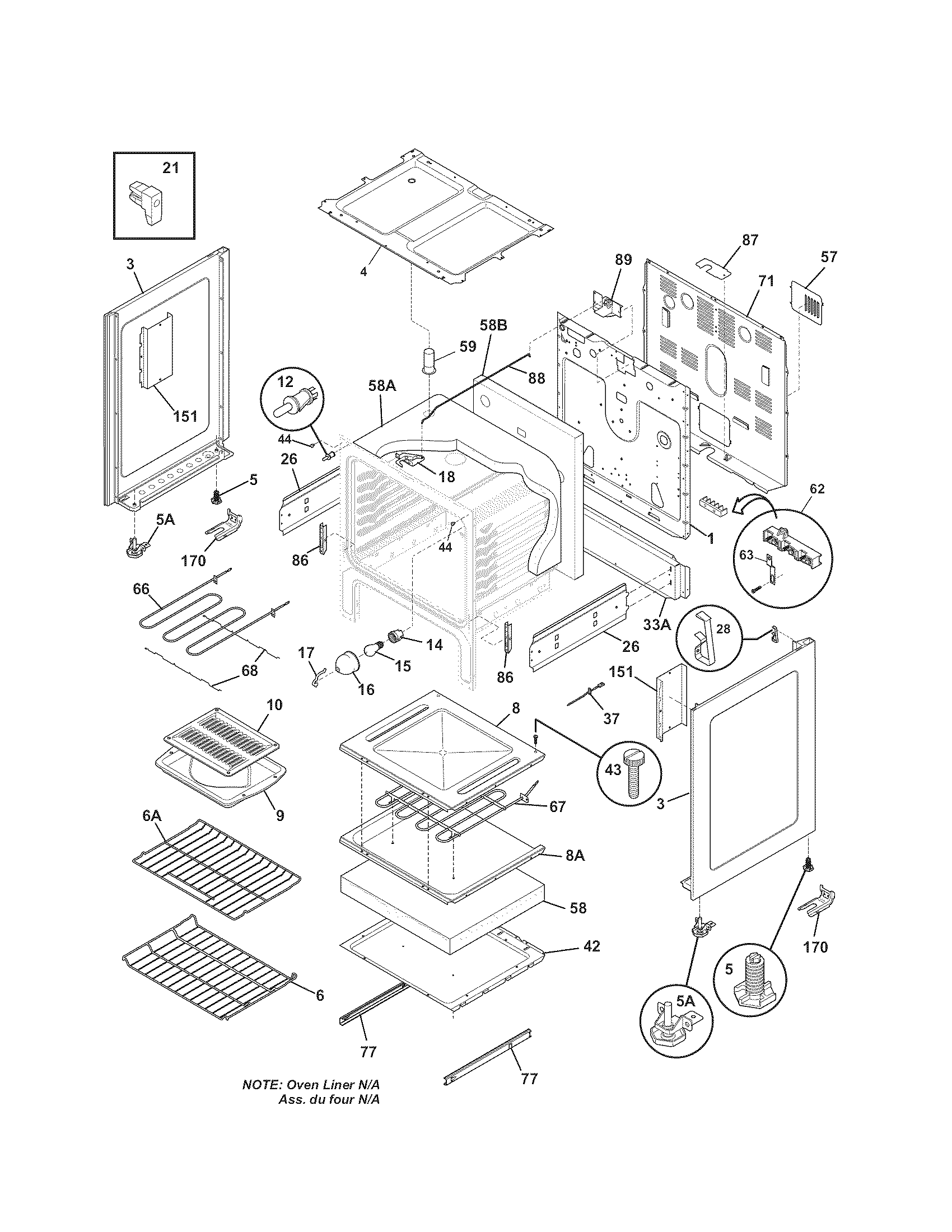 Kenmore 7909422440D body diagram