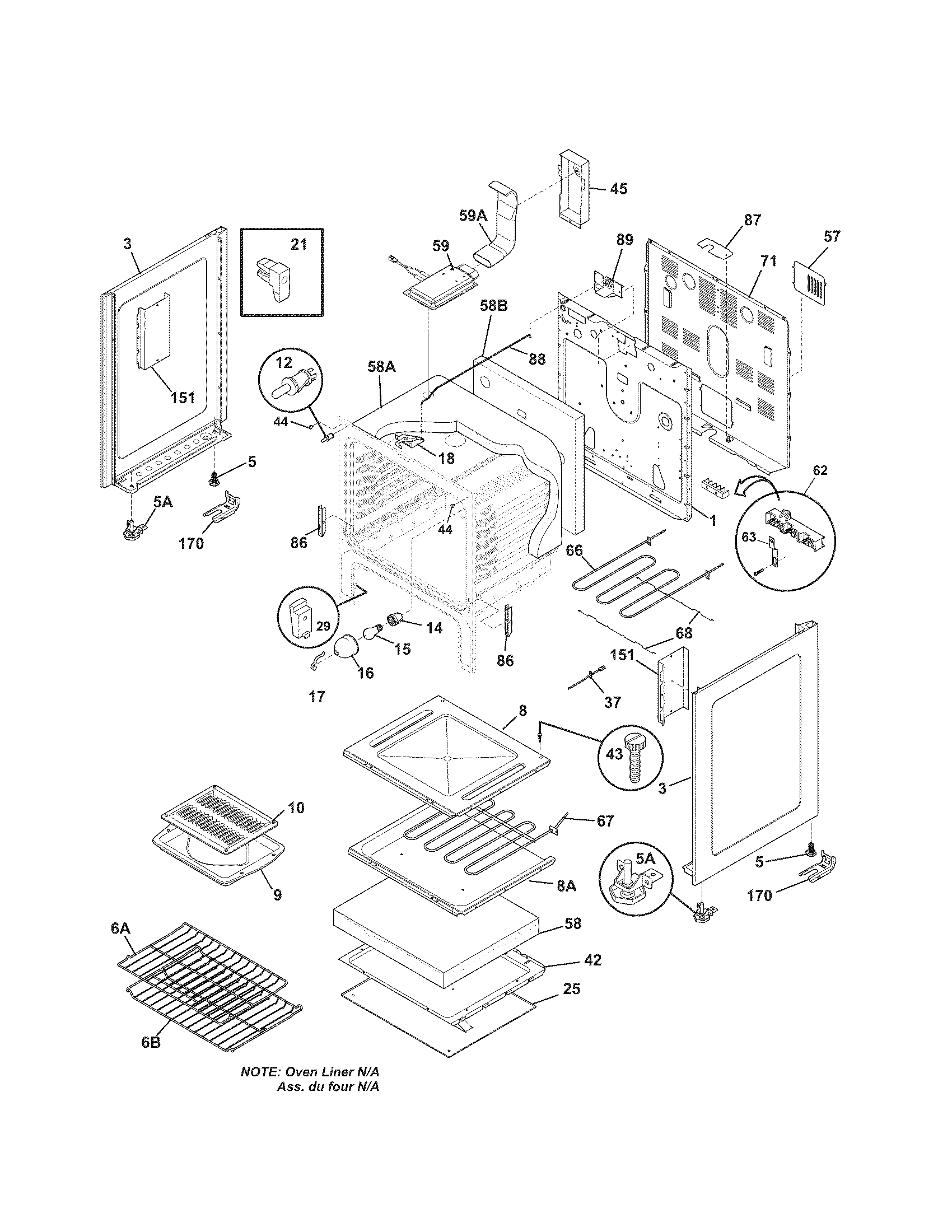 Kenmore 79095372801 body diagram